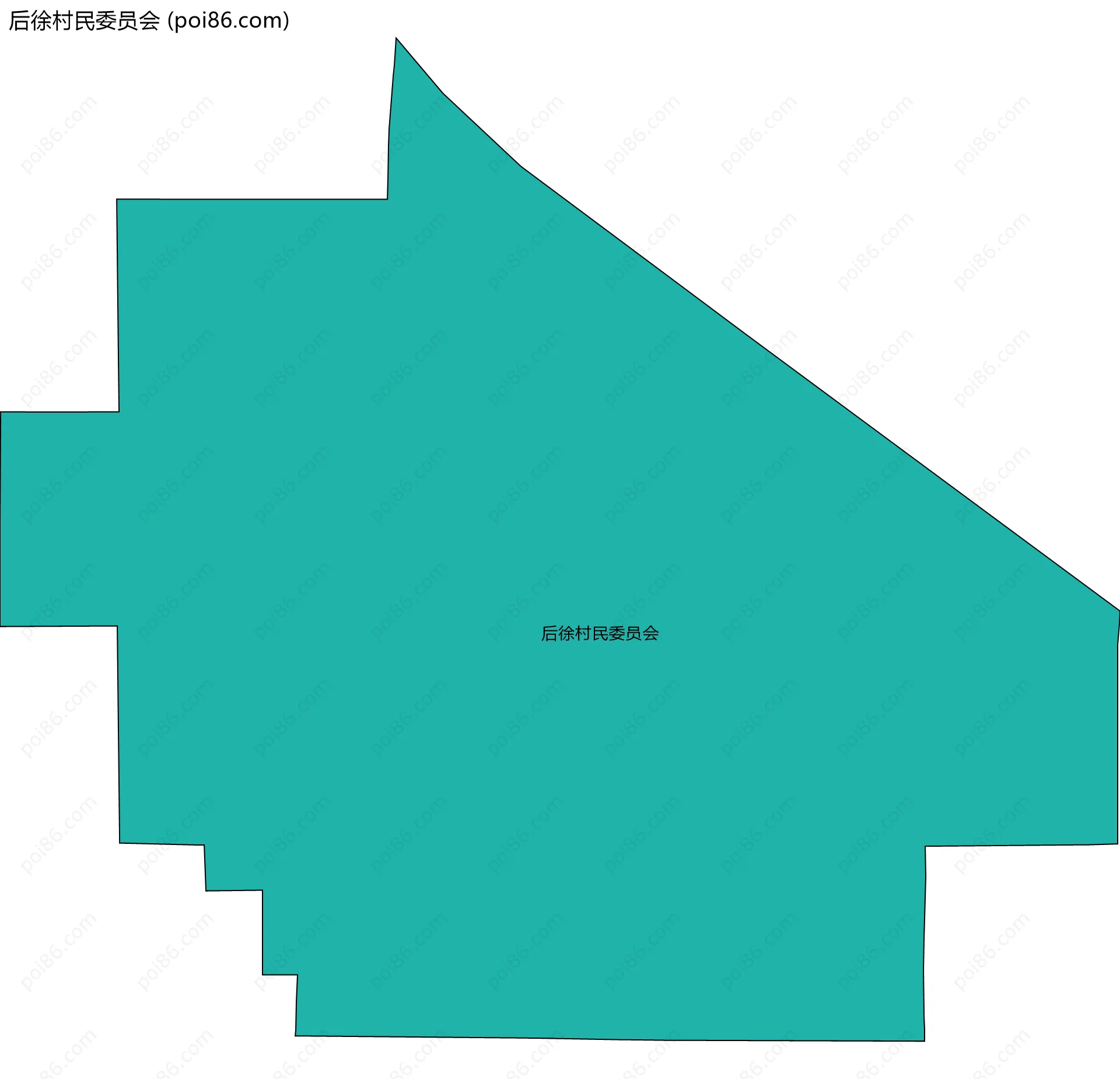 后徐村民委员会边界地图