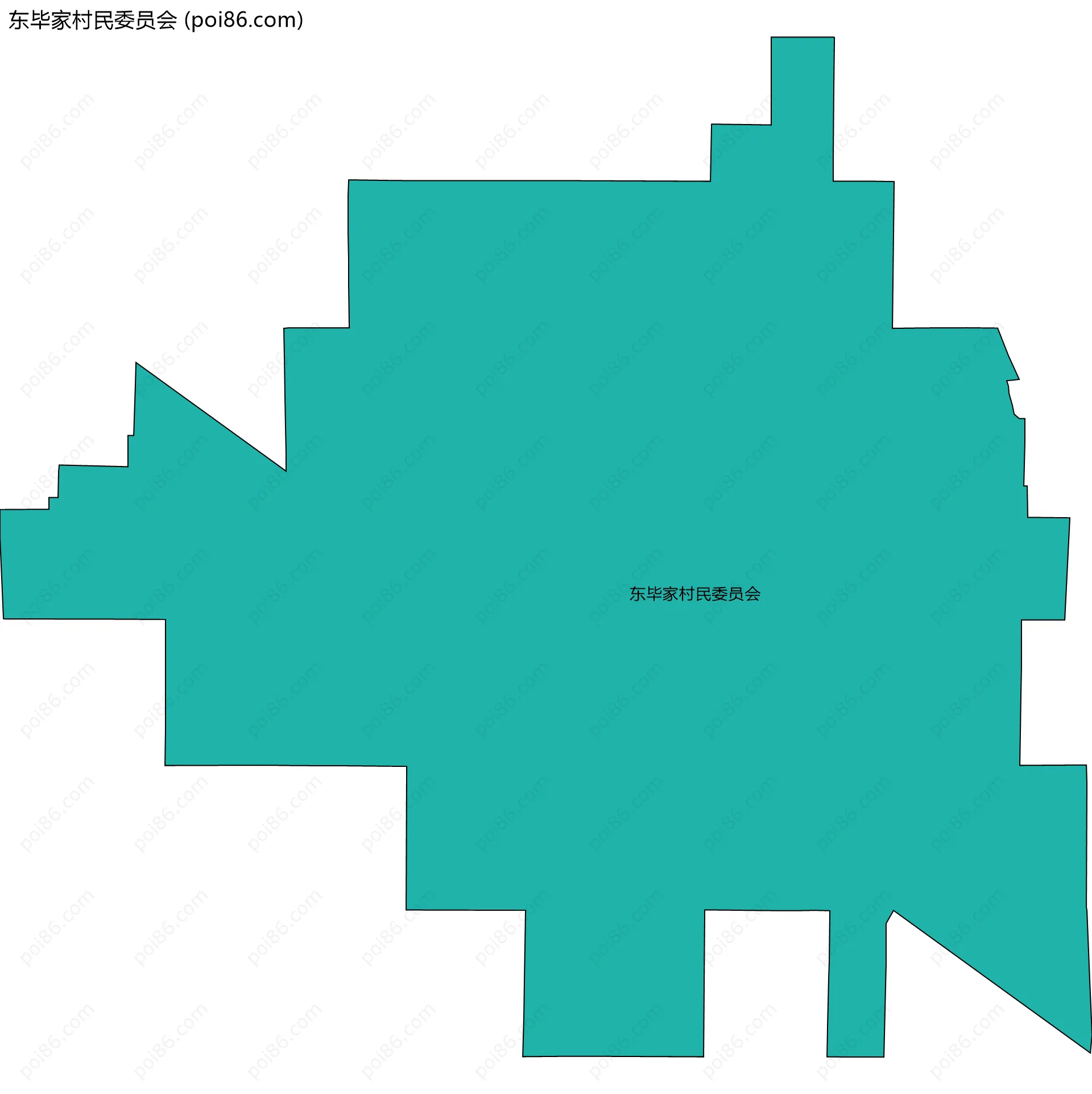 东毕家村民委员会边界地图