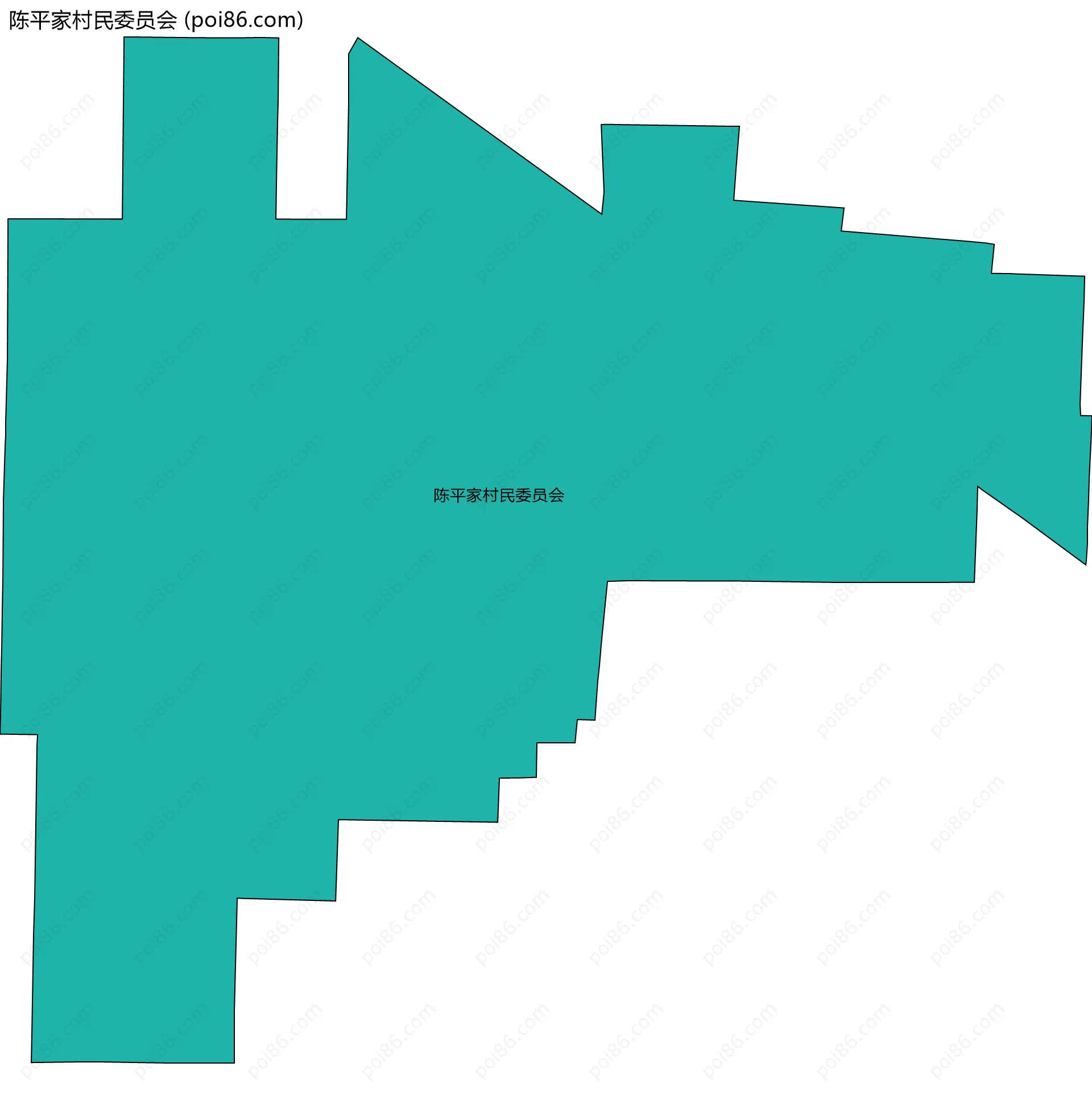陈平家村民委员会边界地图