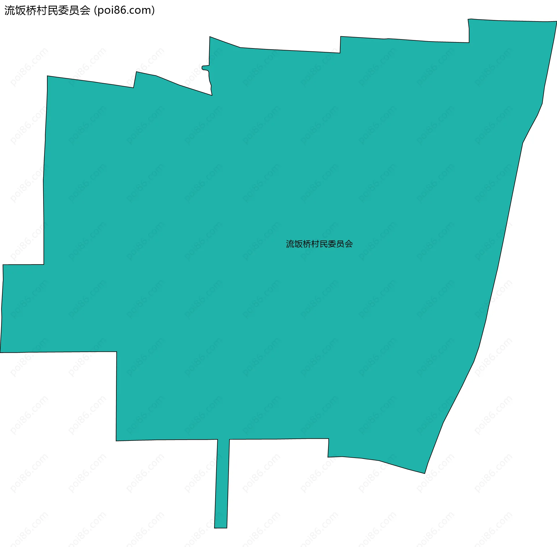 流饭桥村民委员会边界地图