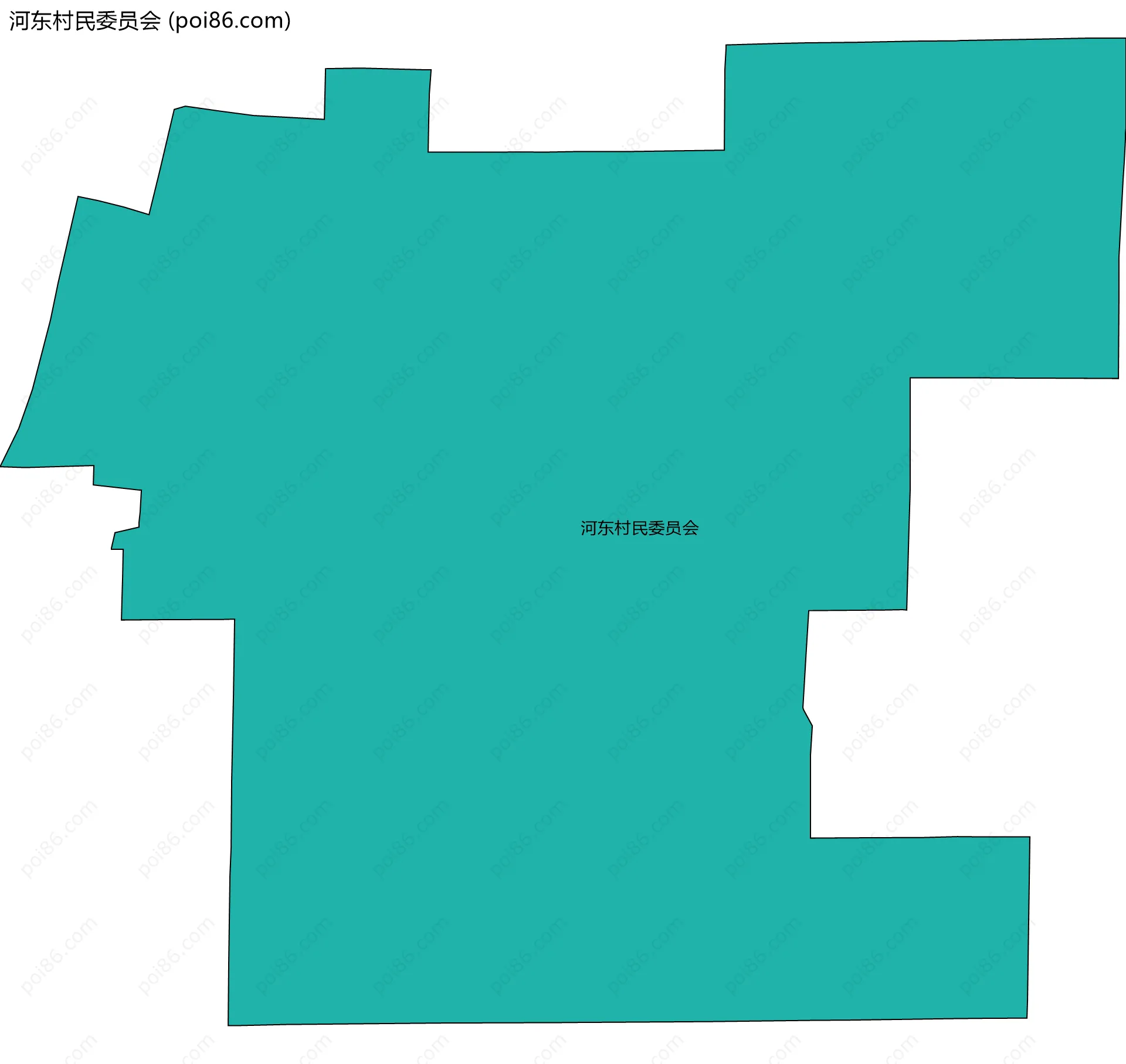 河东村民委员会边界地图