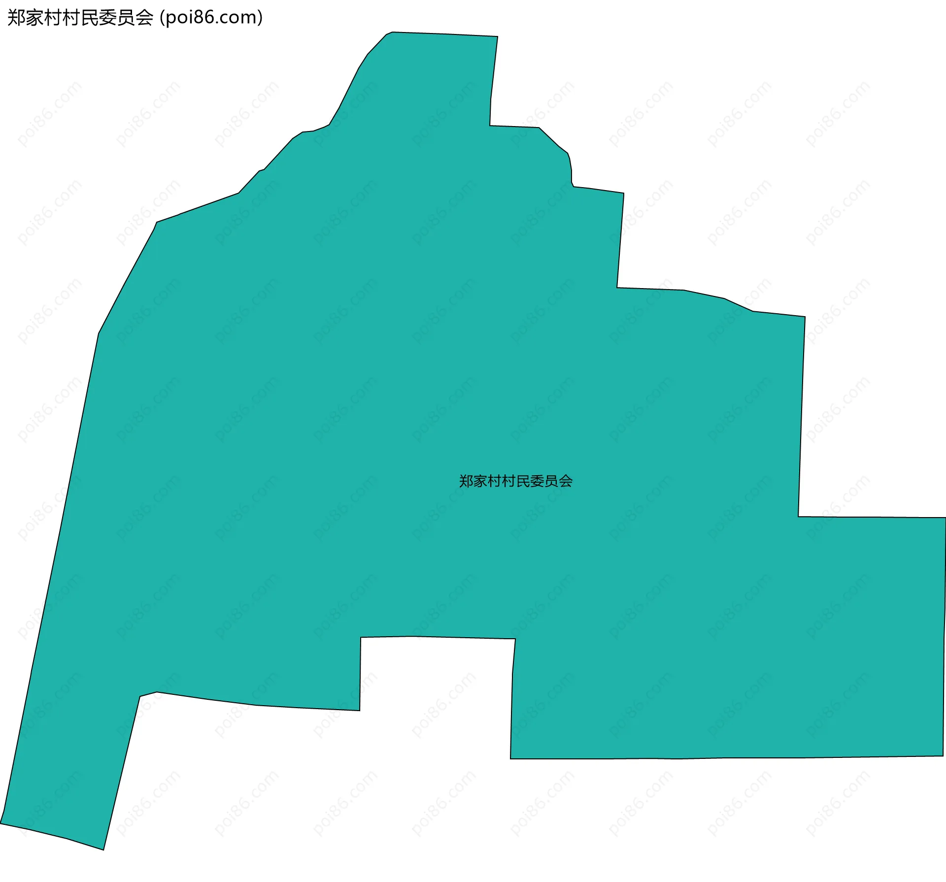 郑家村村民委员会边界地图