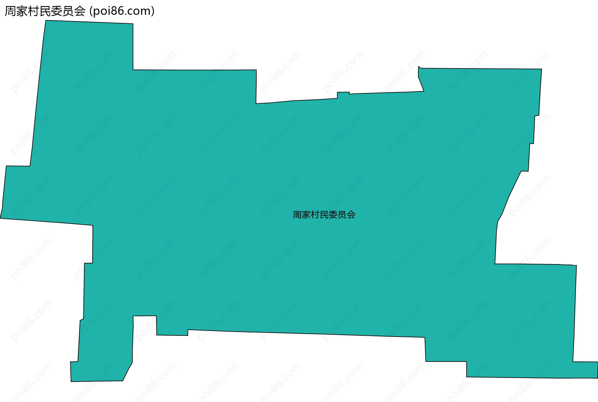 周家村民委员会边界地图