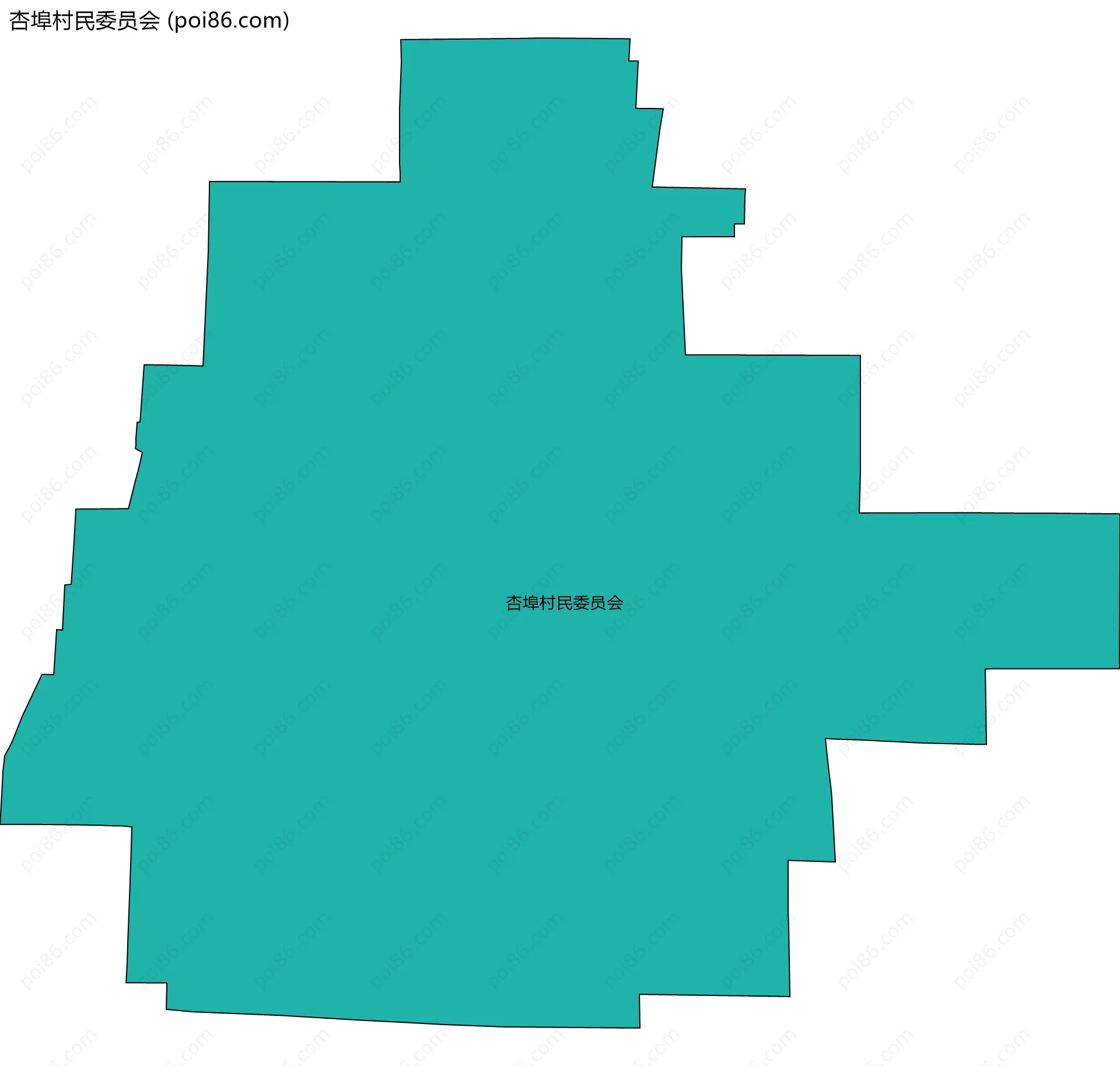 杏埠村民委员会边界地图
