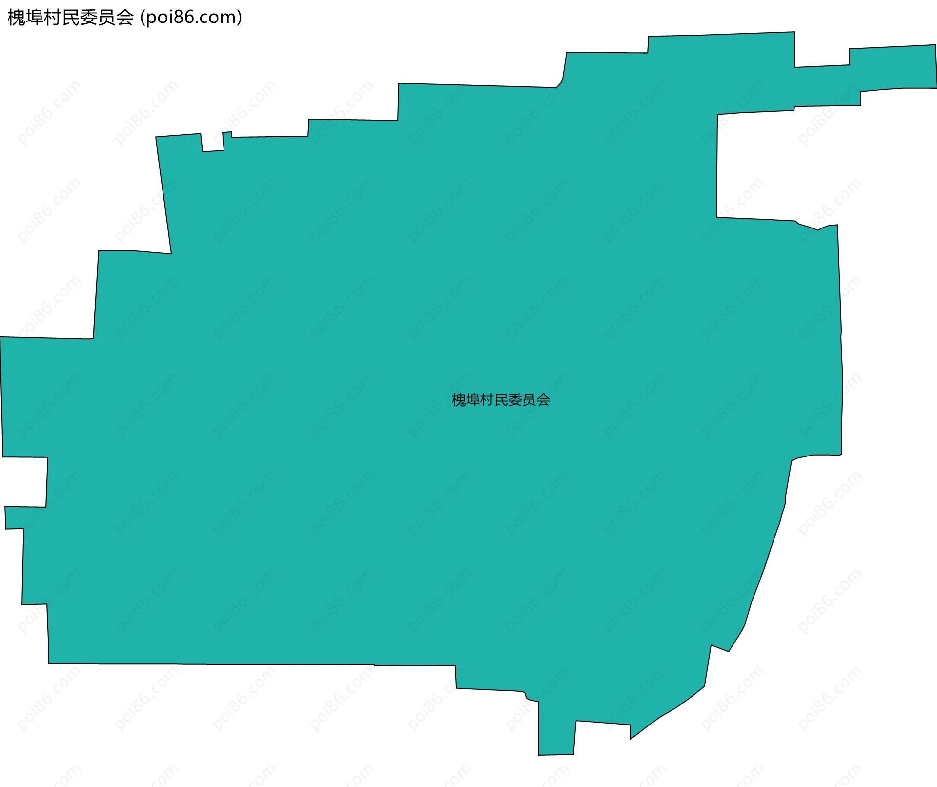 槐埠村民委员会边界地图