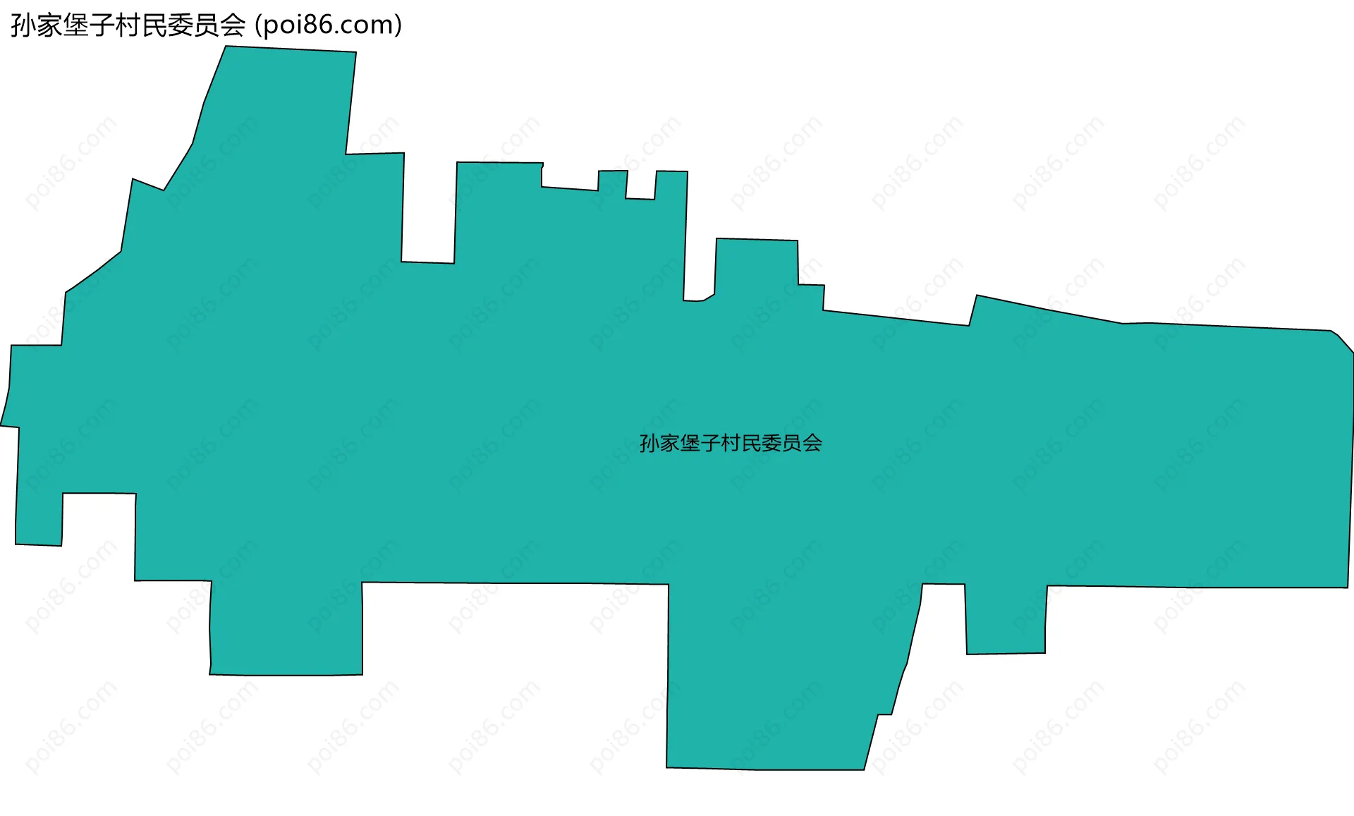 孙家堡子村民委员会边界地图