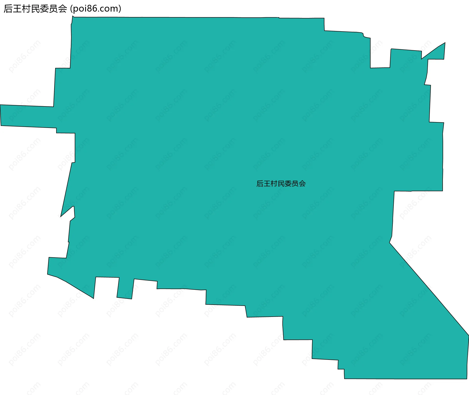 后王村民委员会边界地图