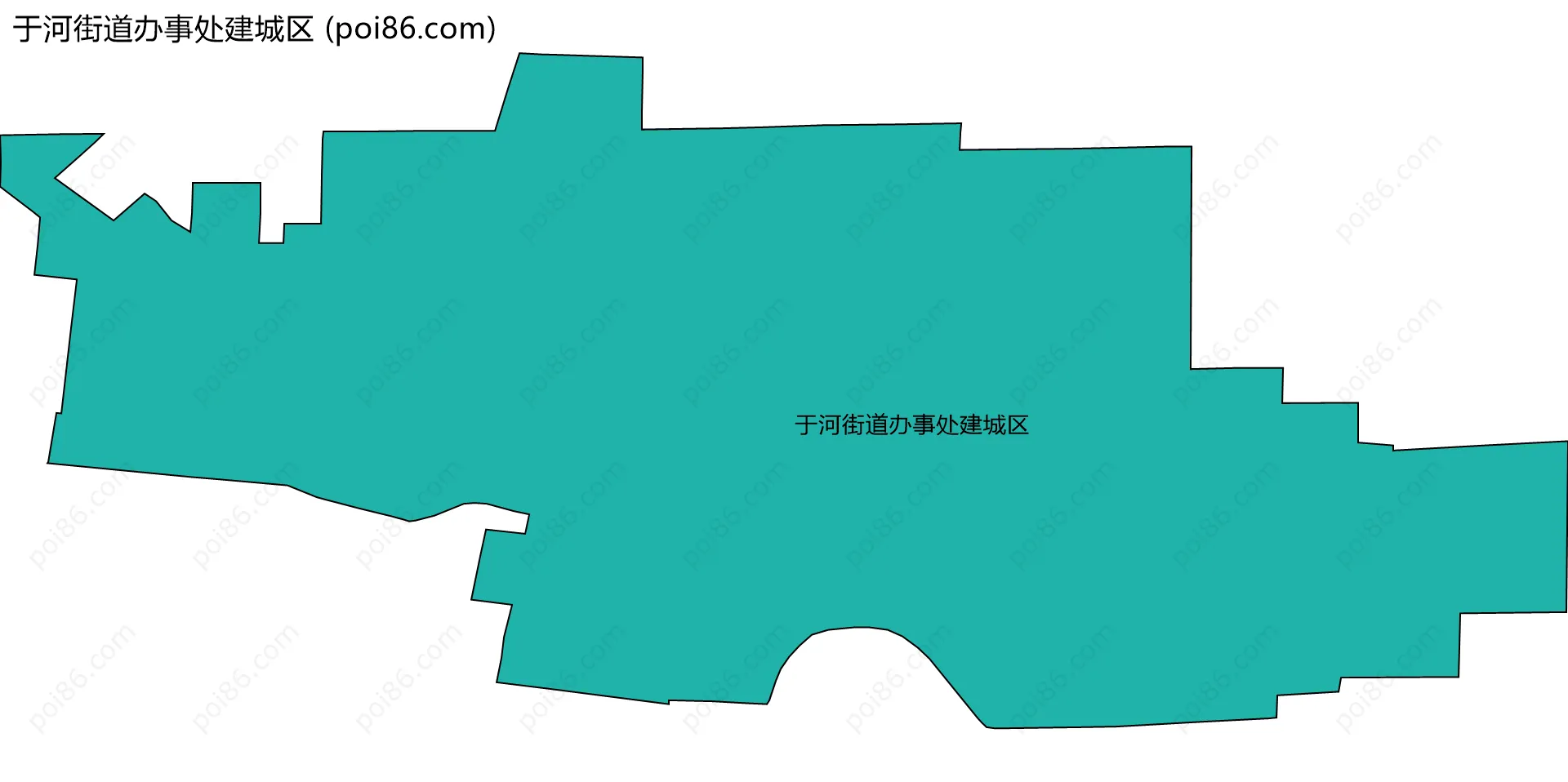 于河街道办事处建城区边界地图