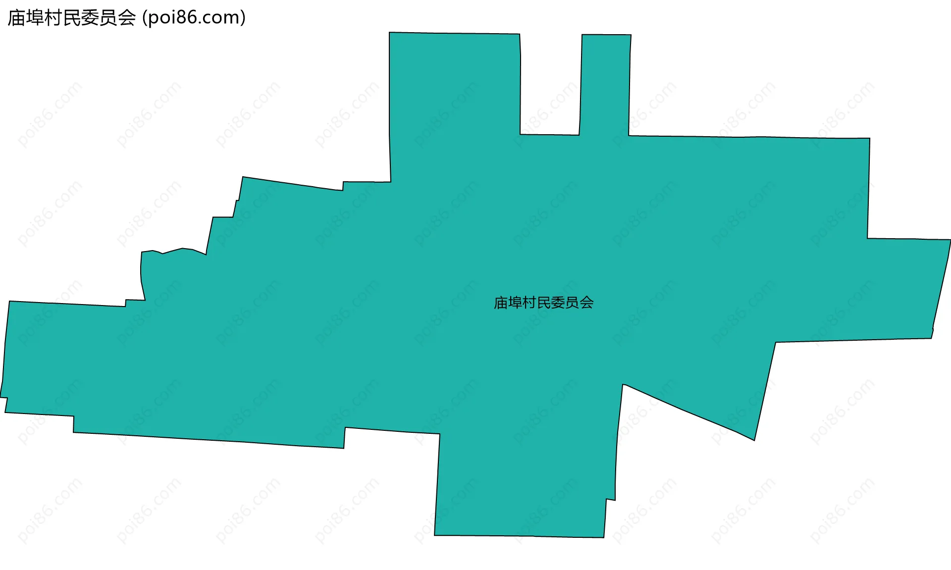 庙埠村民委员会边界地图