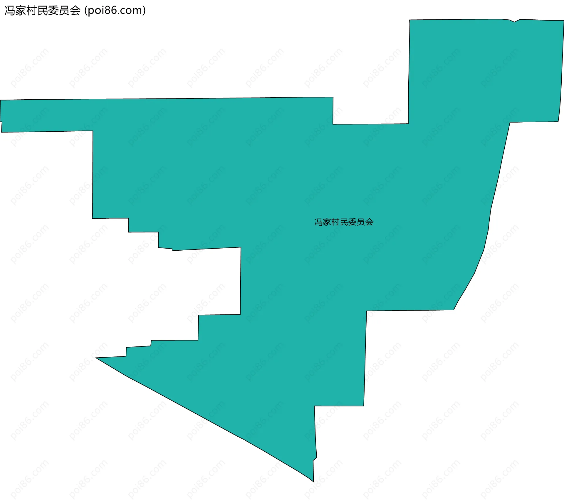 冯家村民委员会边界地图