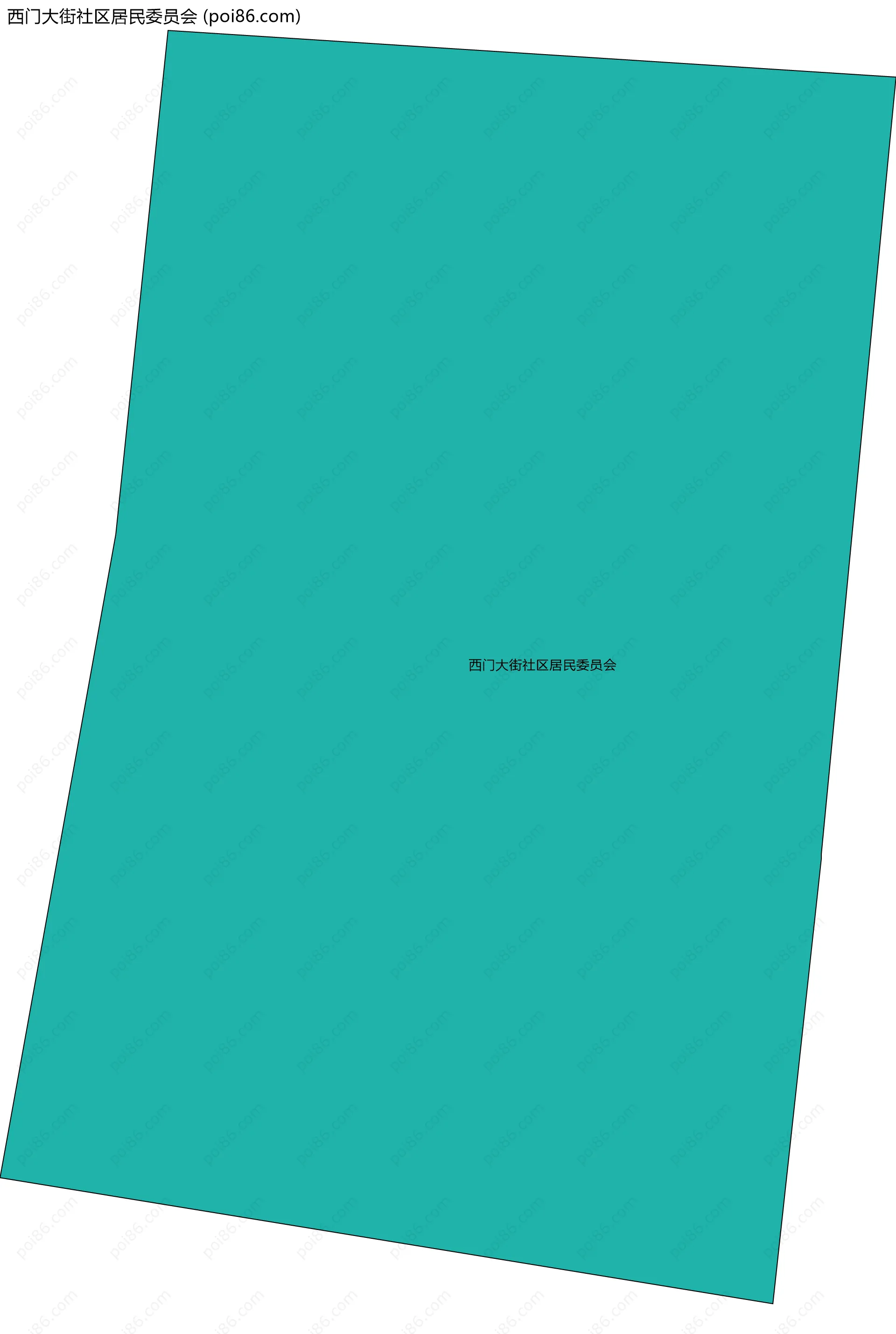 西门大街社区居民委员会边界地图