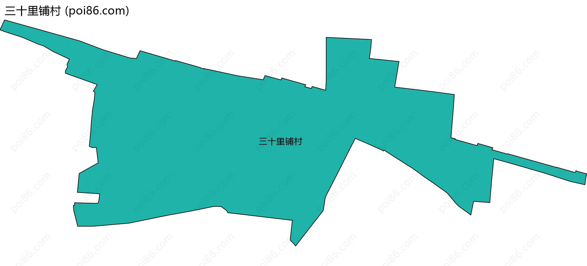 三十里铺村边界地图