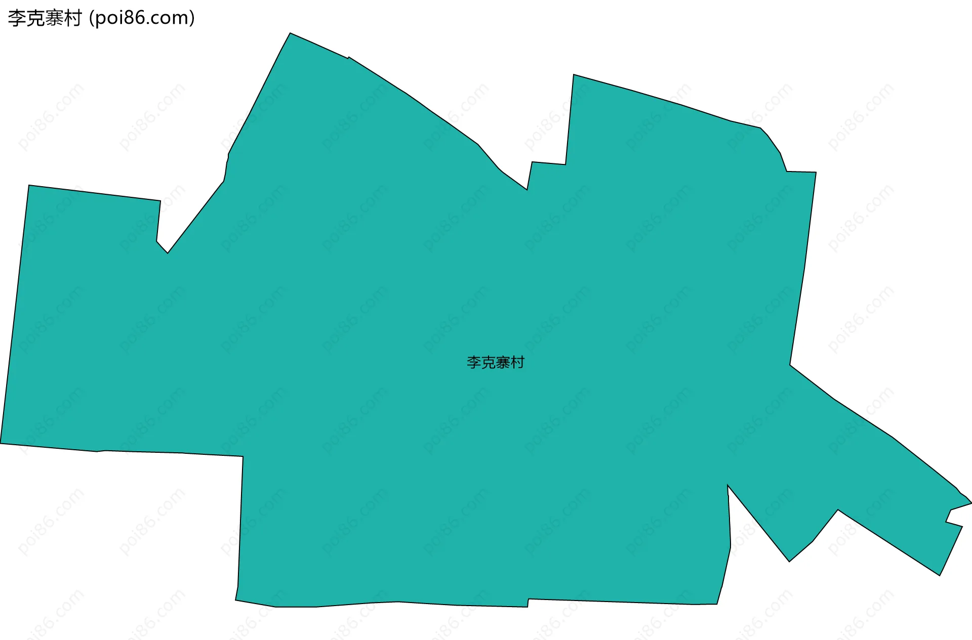 李克寨村边界地图