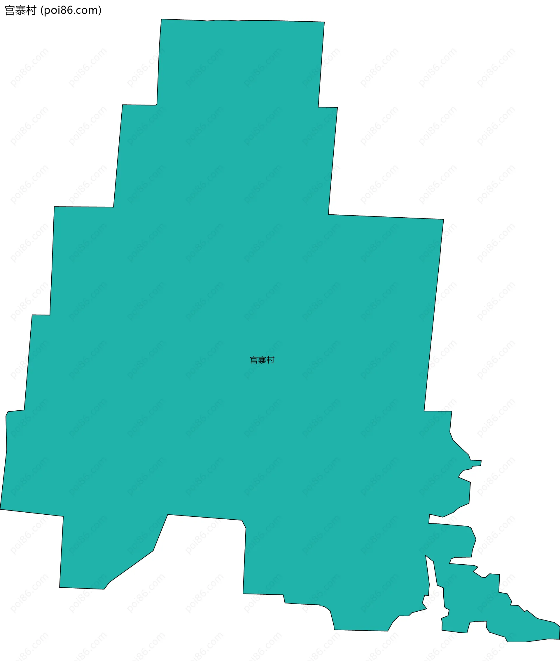 宫寨村边界地图