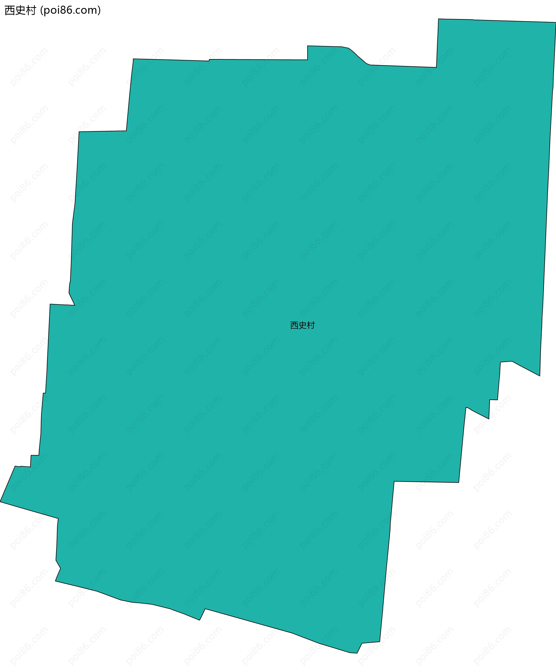 西史村边界地图