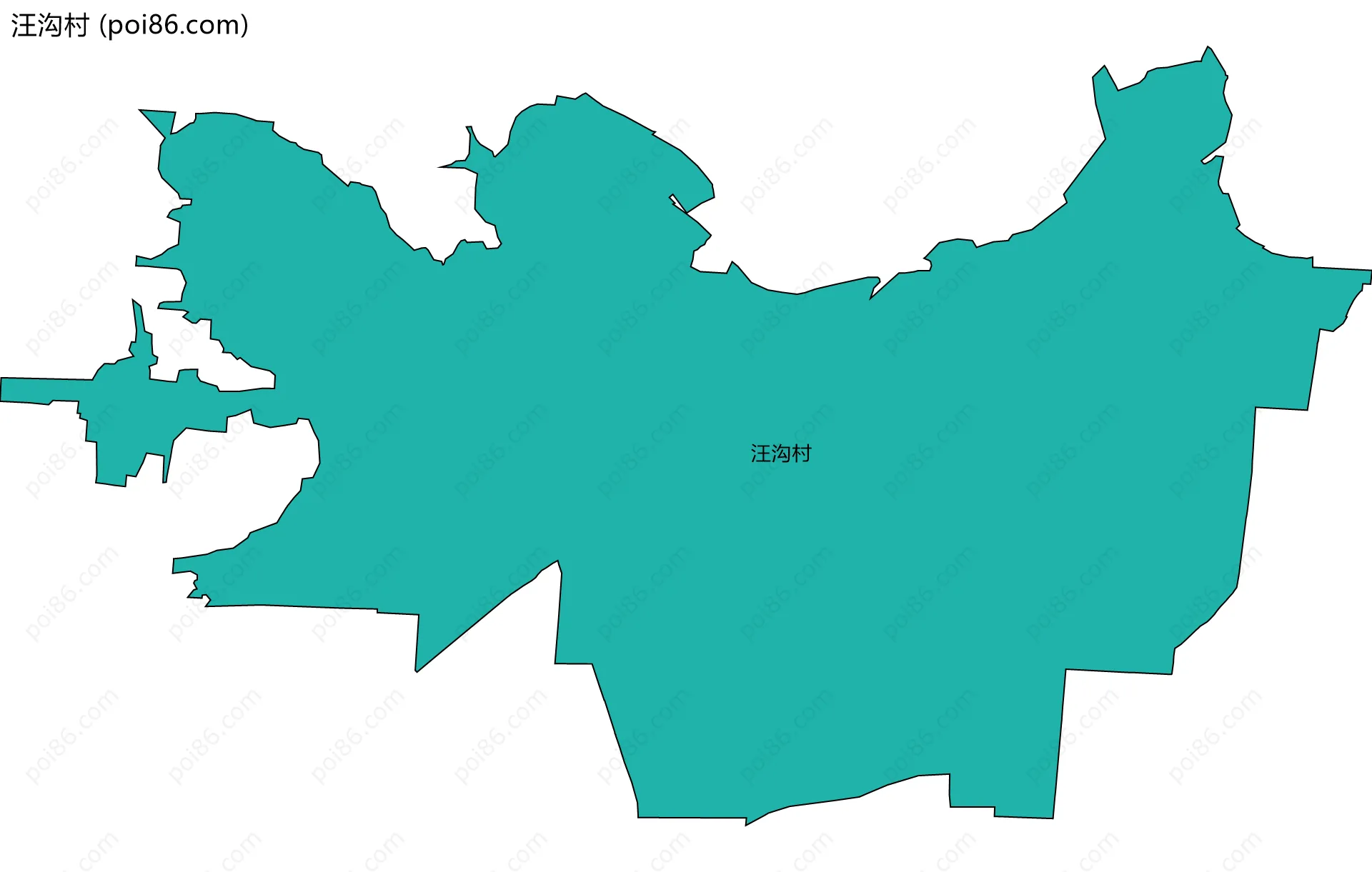 汪沟村边界地图