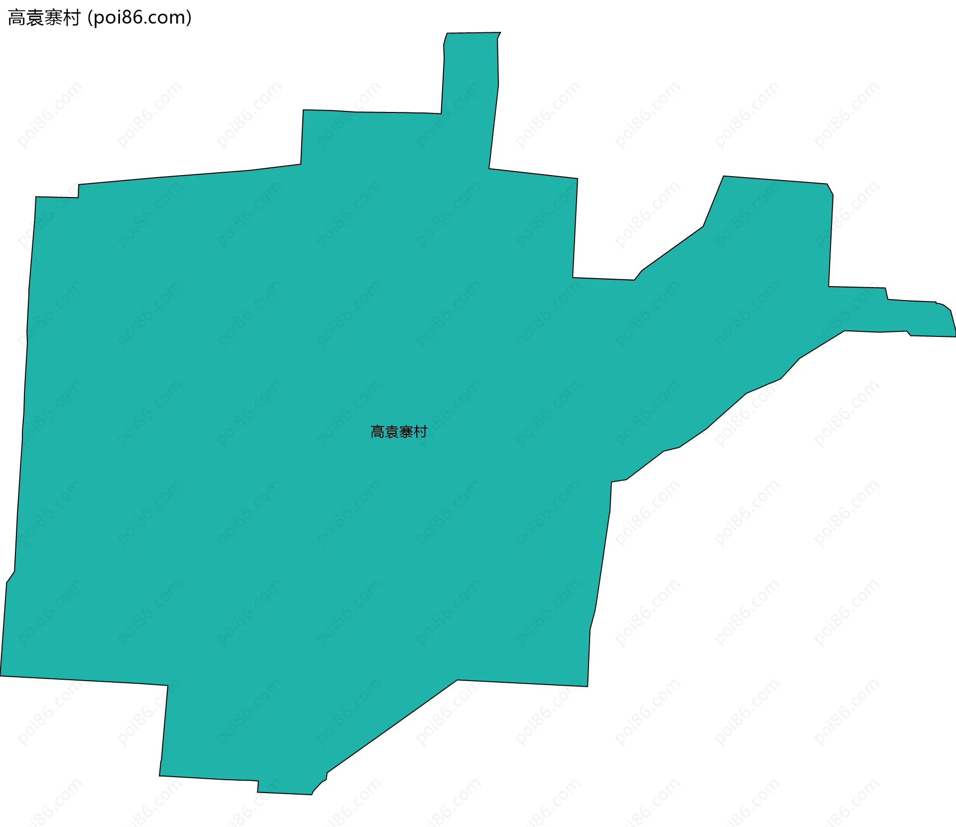 高袁寨村边界地图