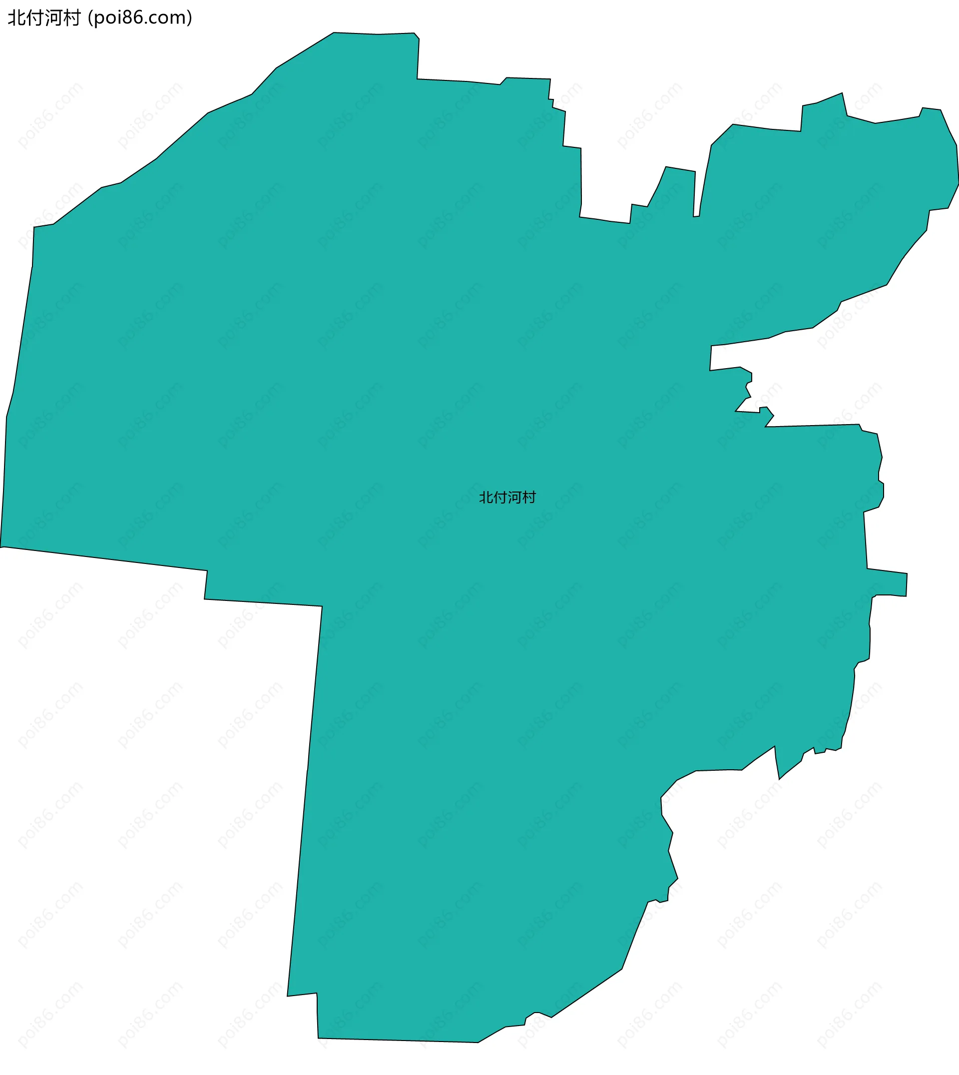北付河村边界地图
