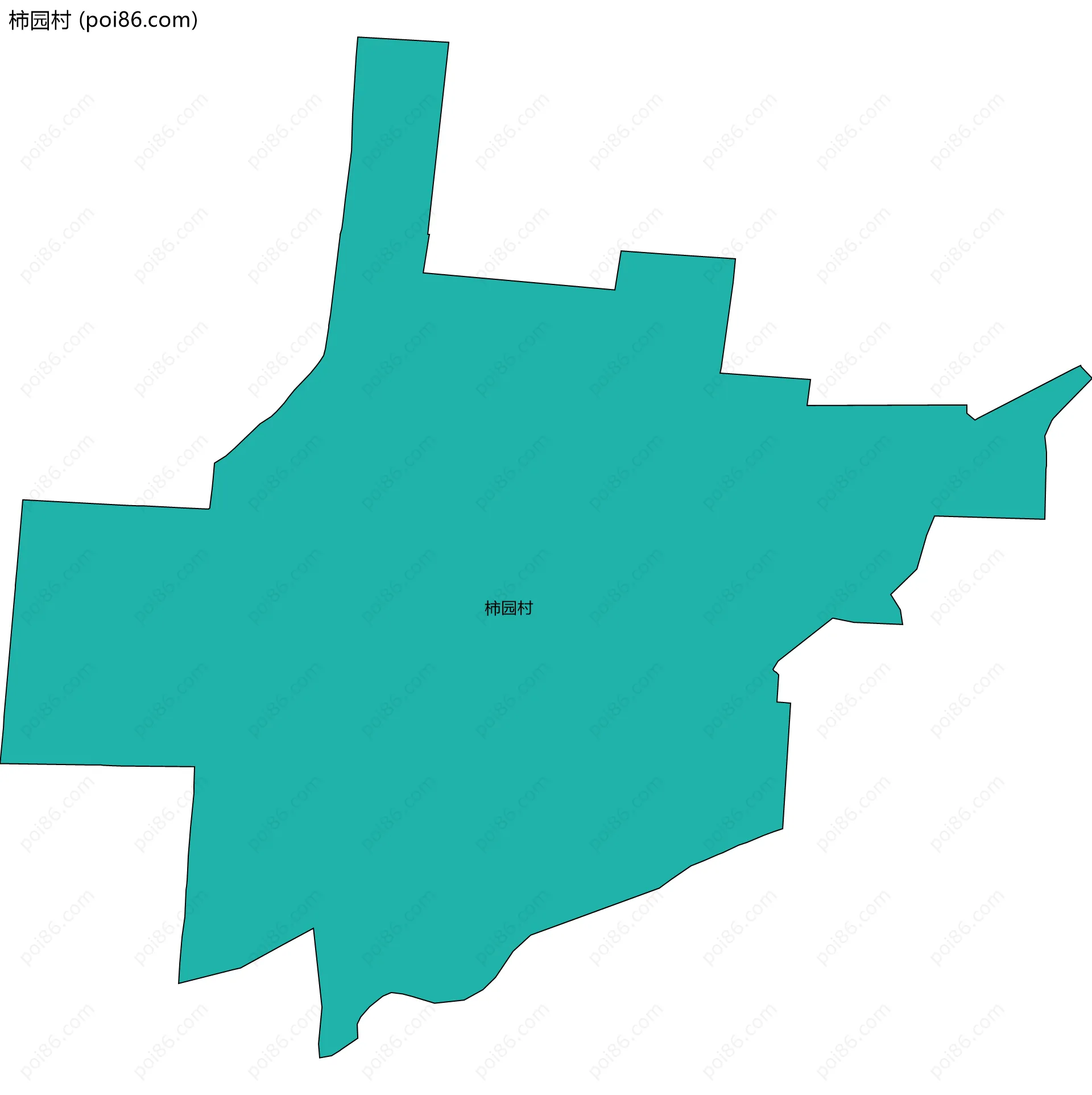 柿园村边界地图