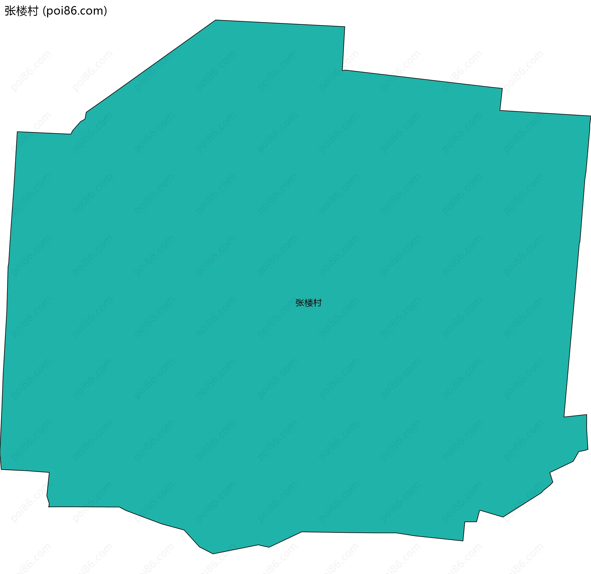 张楼村边界地图