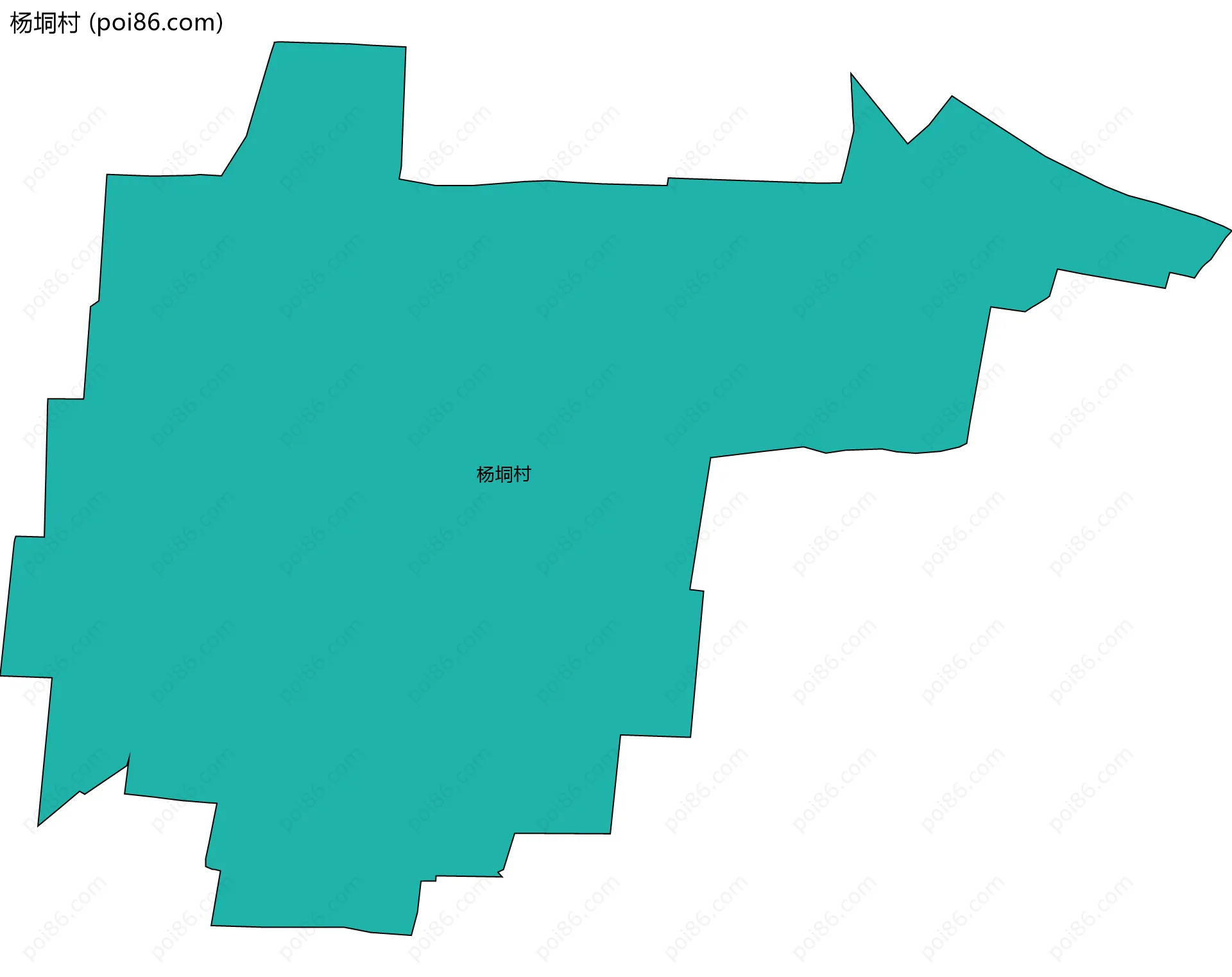 杨垌村边界地图