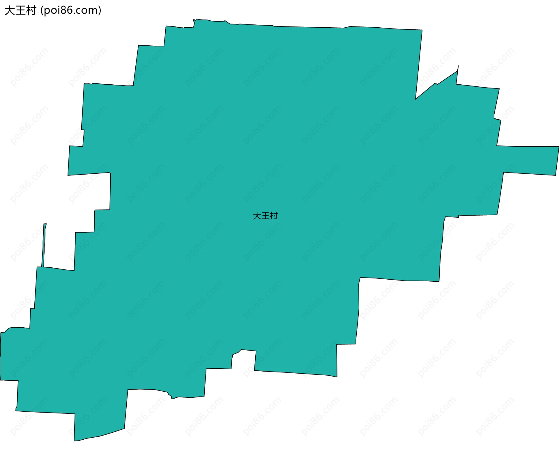 大王村边界地图