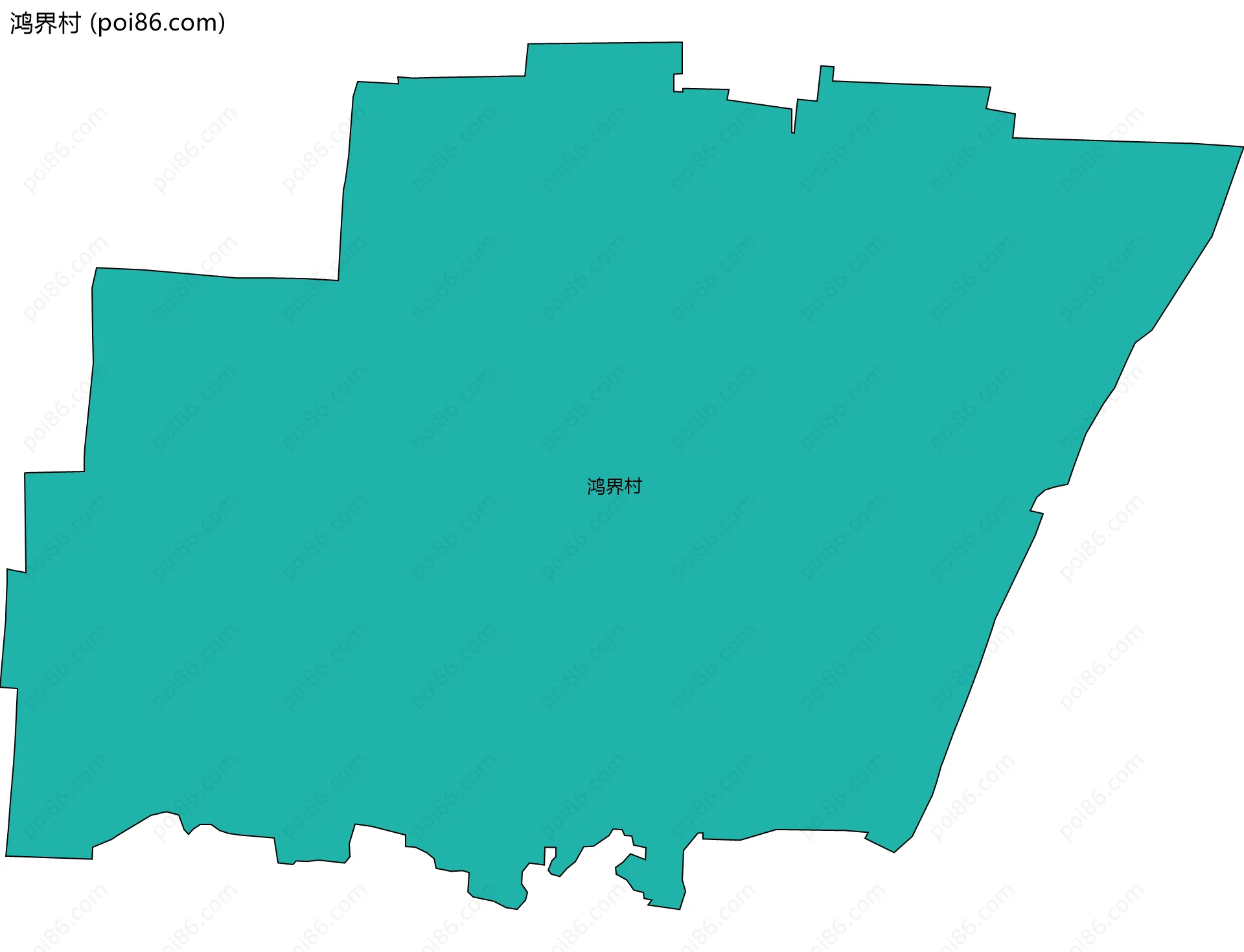 鸿界村边界地图
