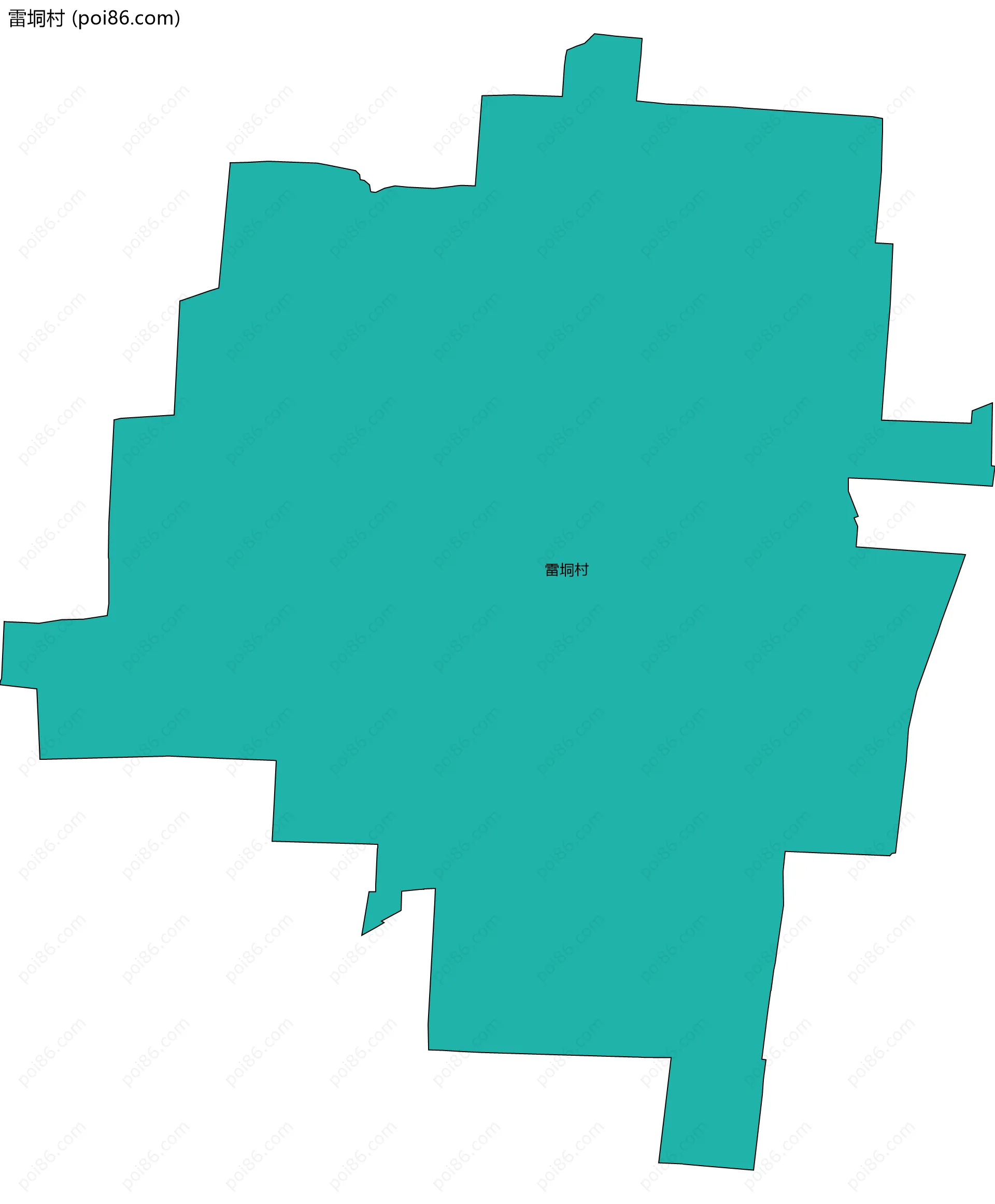 雷垌村边界地图