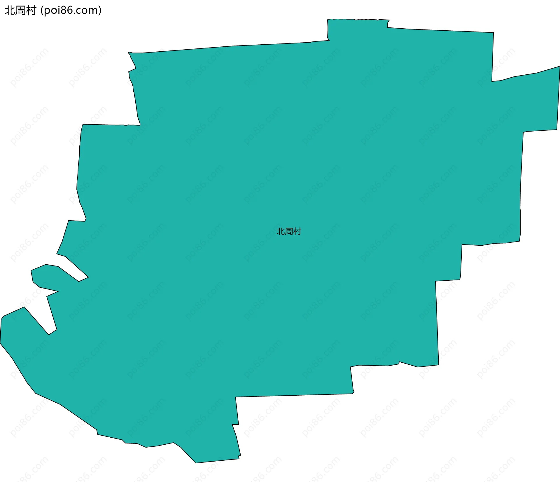 北周村边界地图