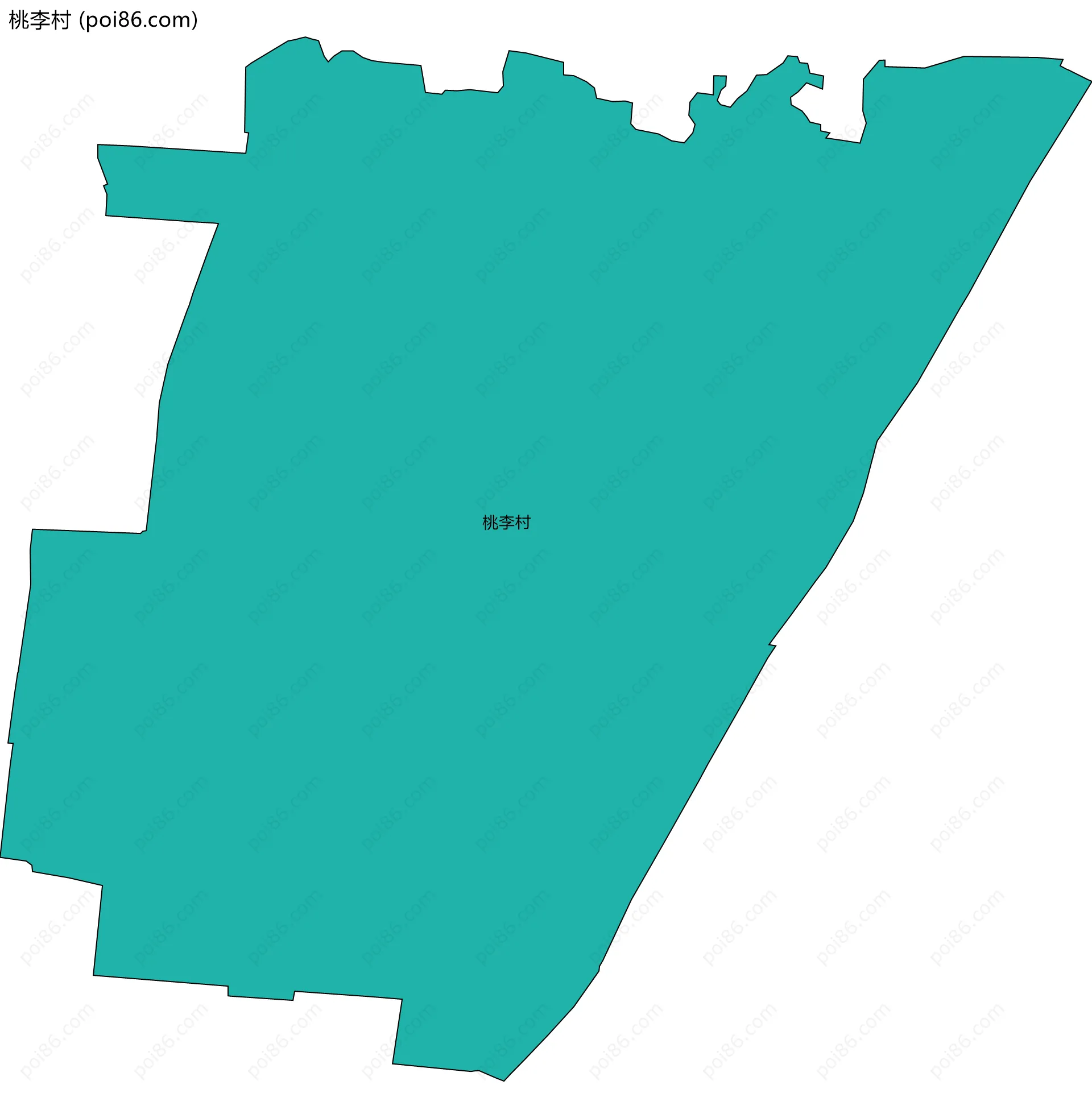 桃李村边界地图