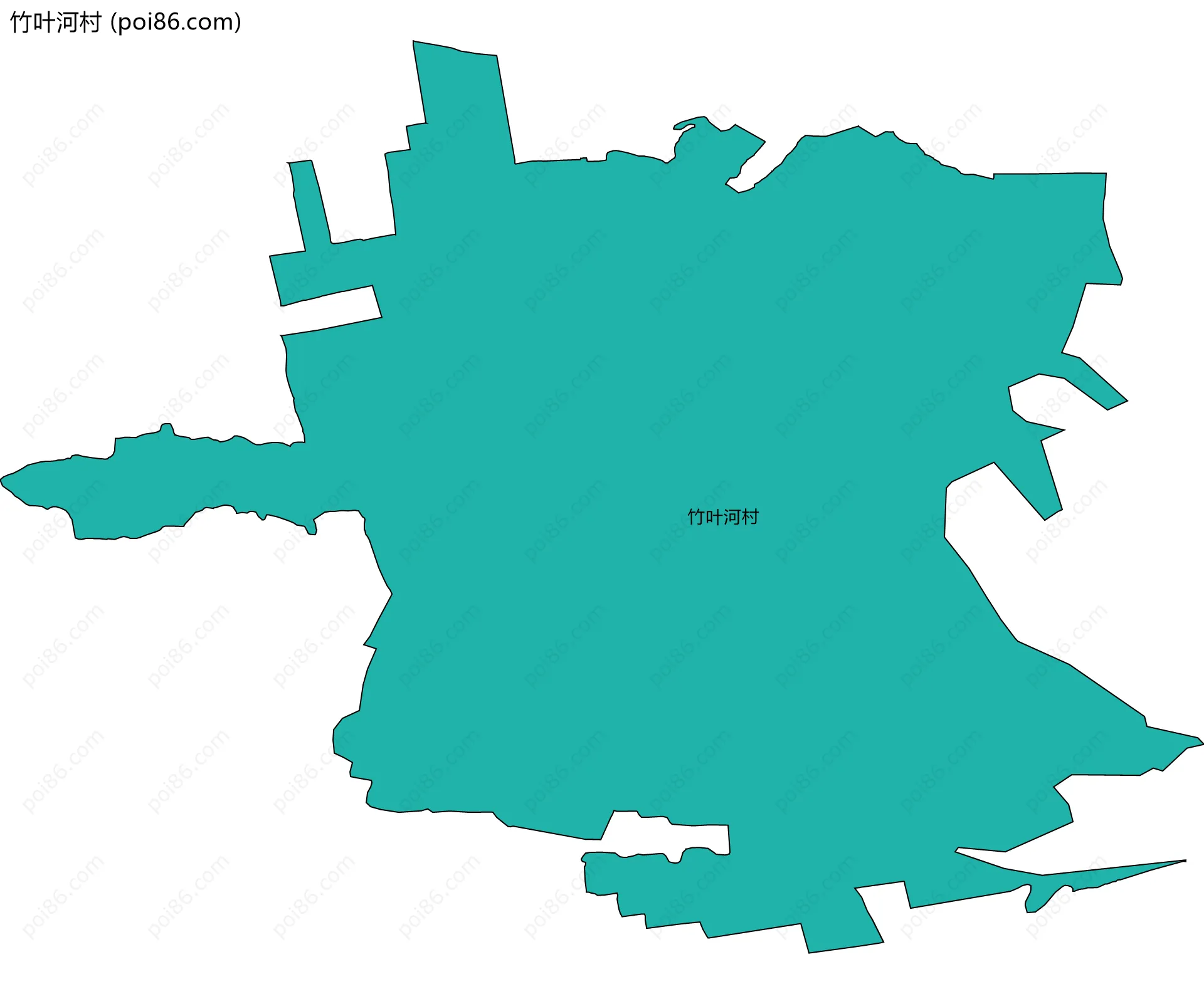竹叶河村边界地图