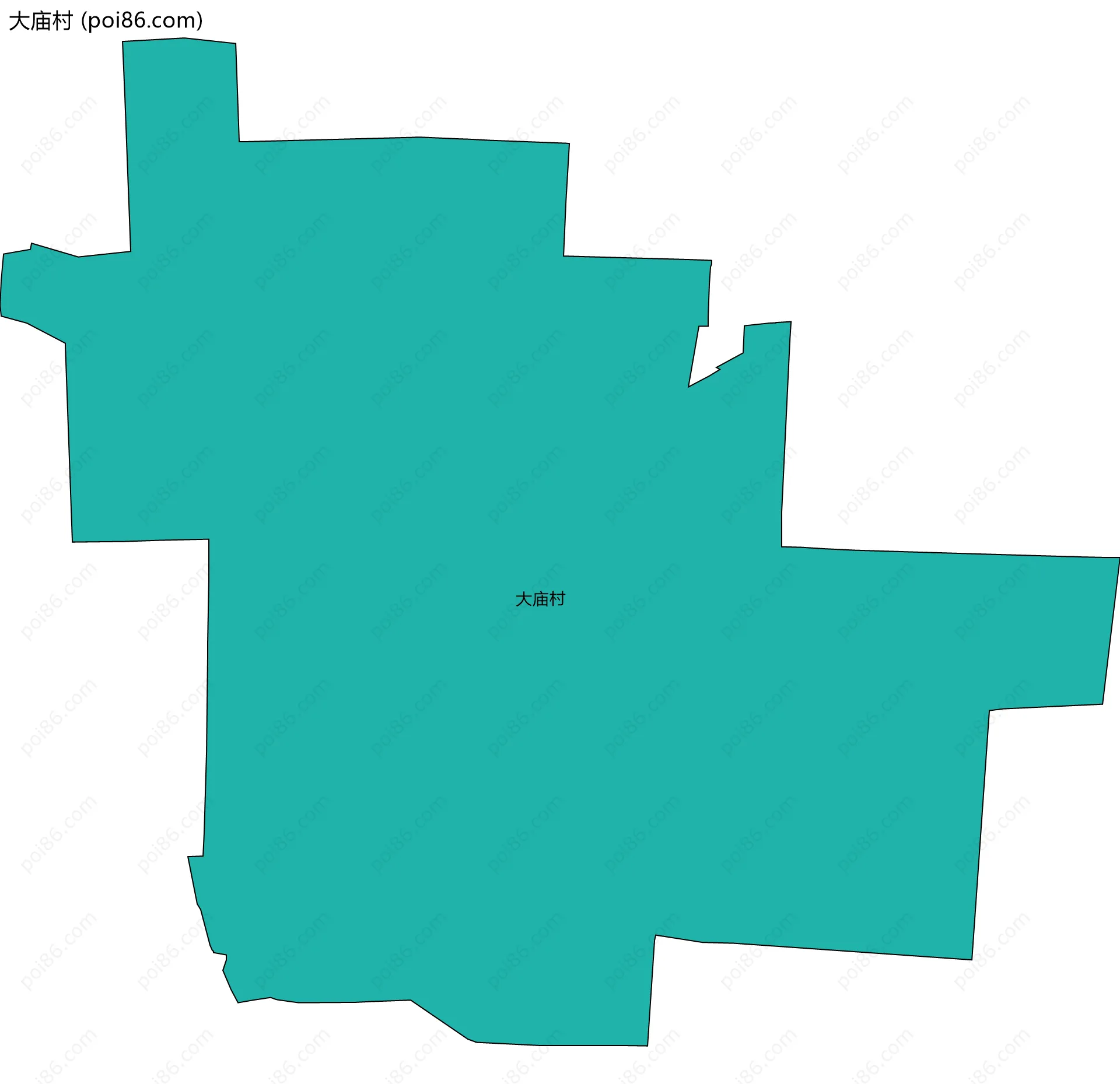 大庙村边界地图