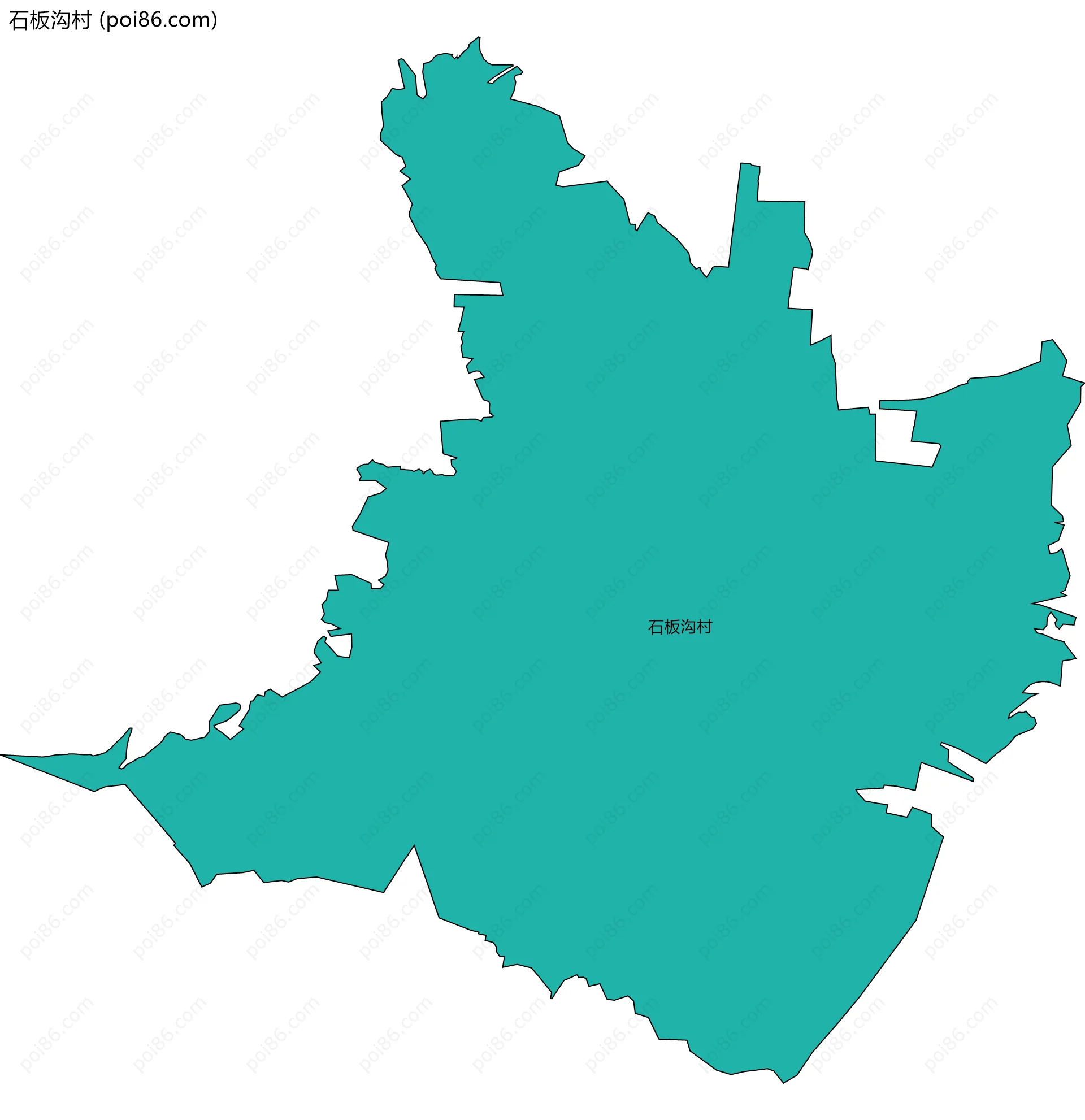 石板沟村边界地图