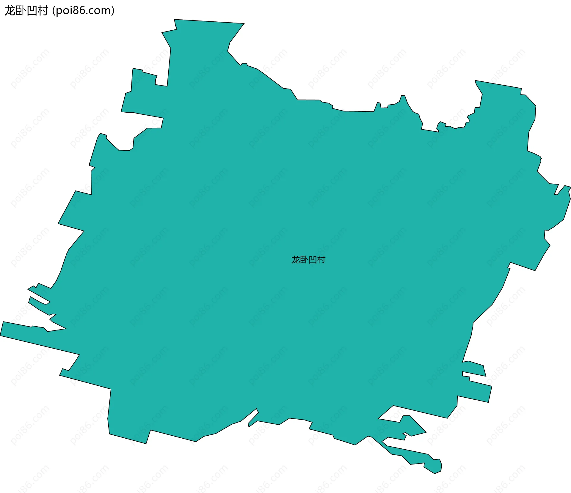 龙卧凹村边界地图