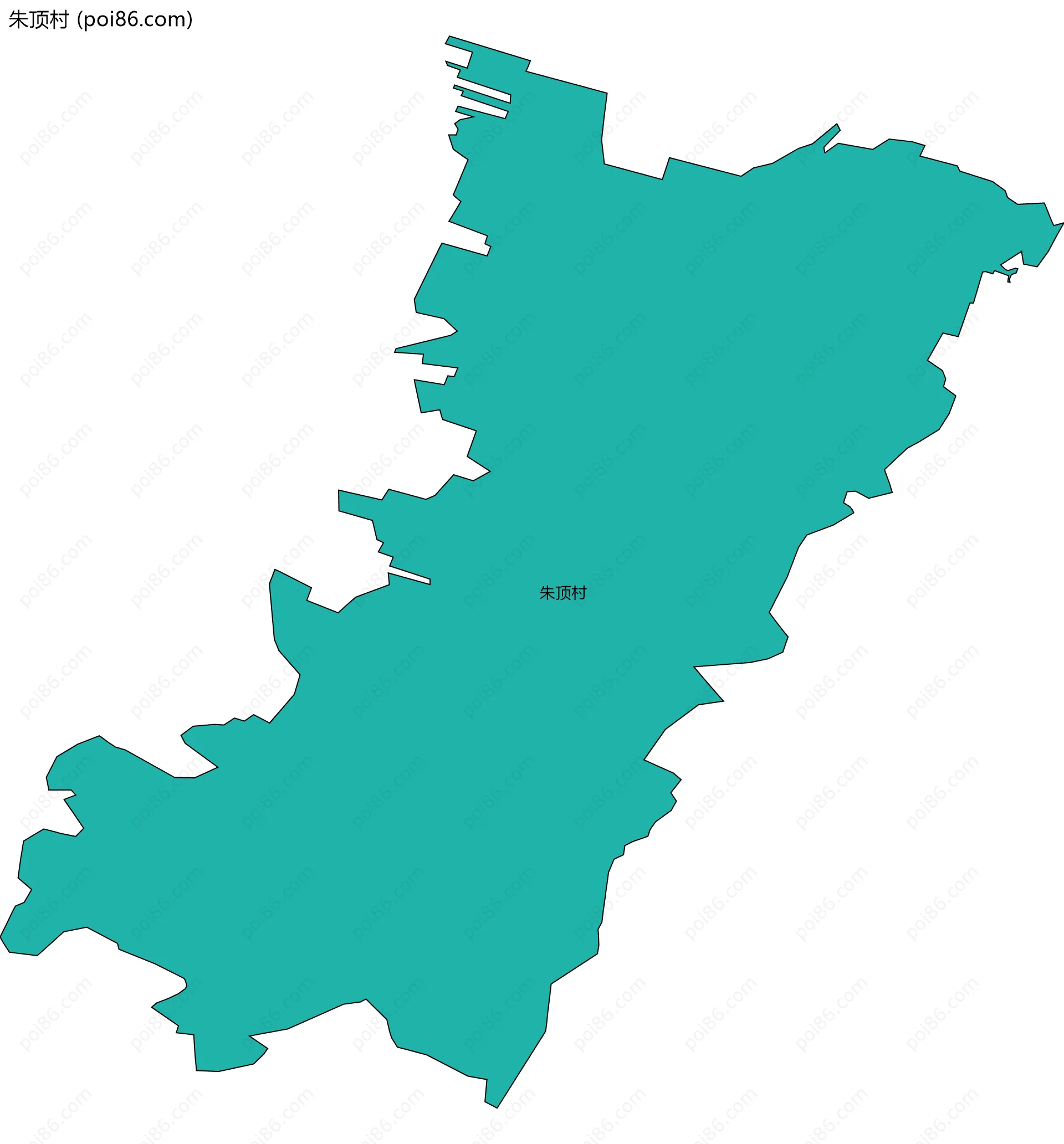 朱顶村边界地图
