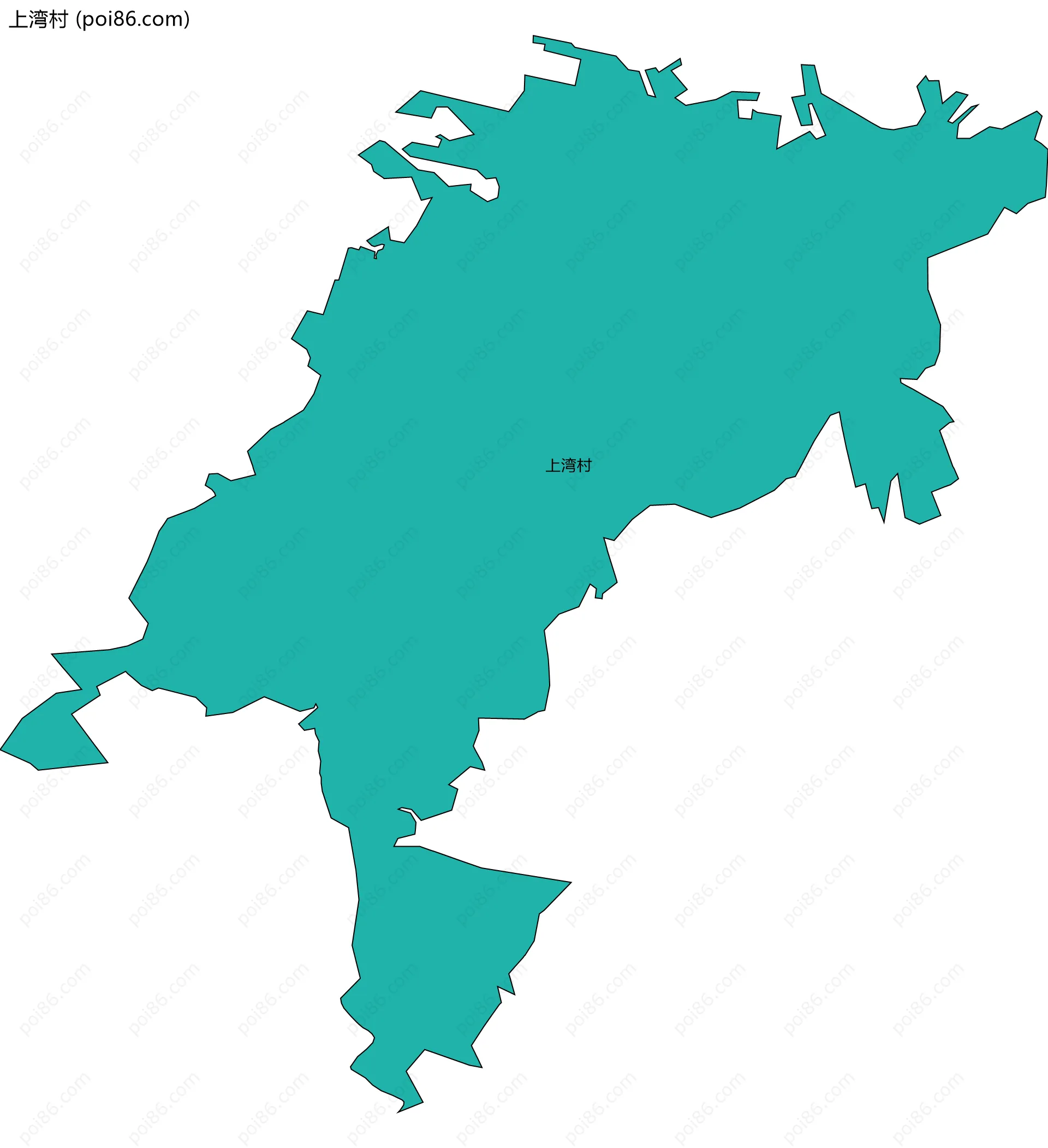 上湾村边界地图