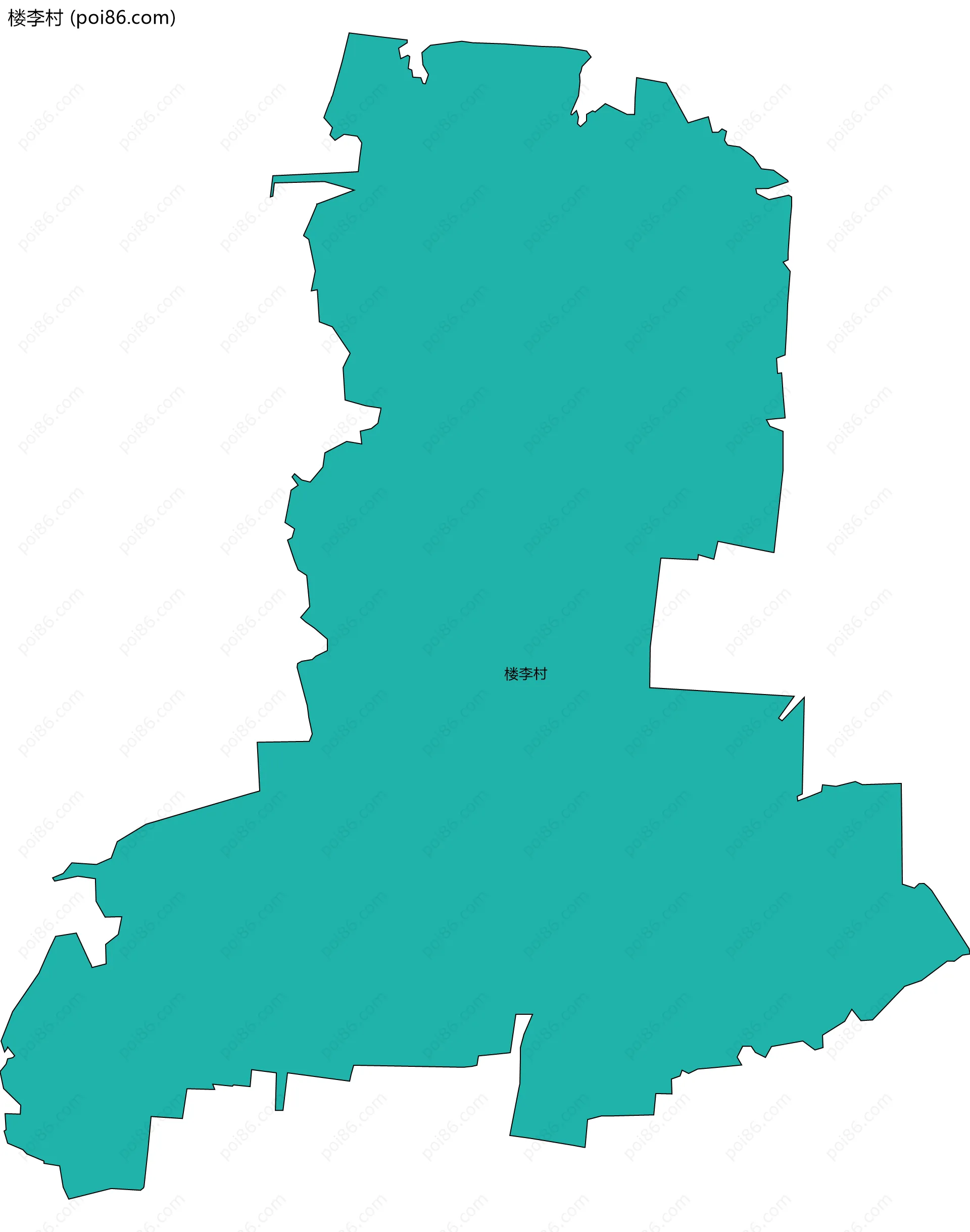 楼李村边界地图