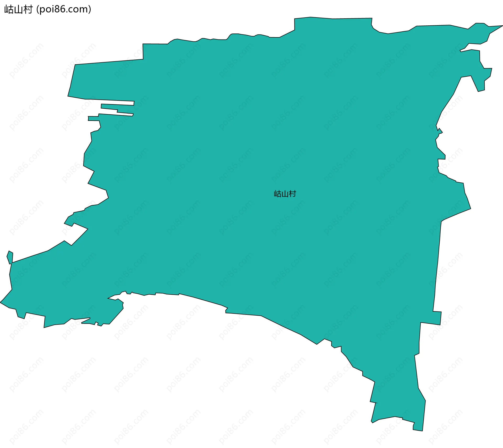 岵山村边界地图