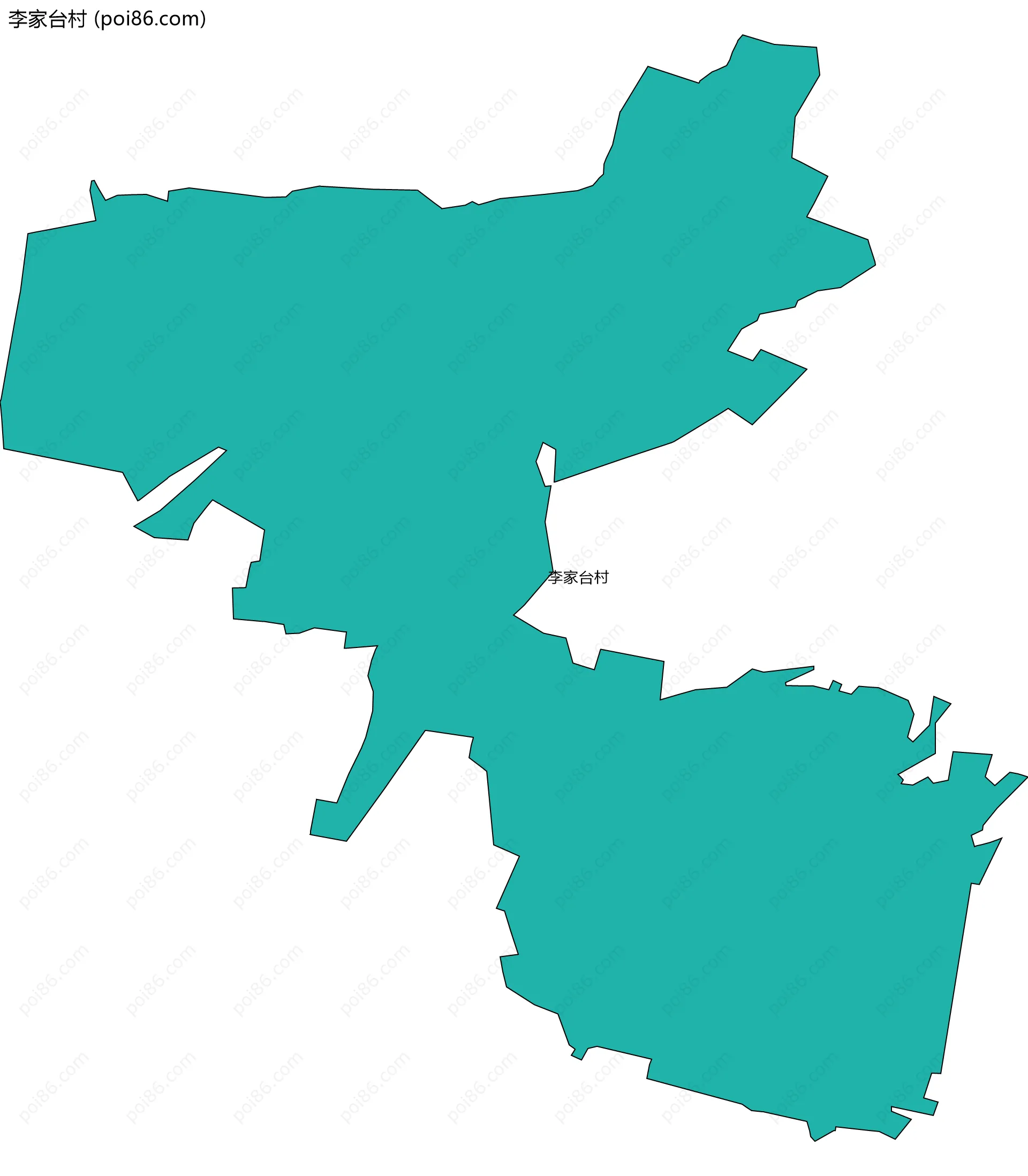 李家台村边界地图