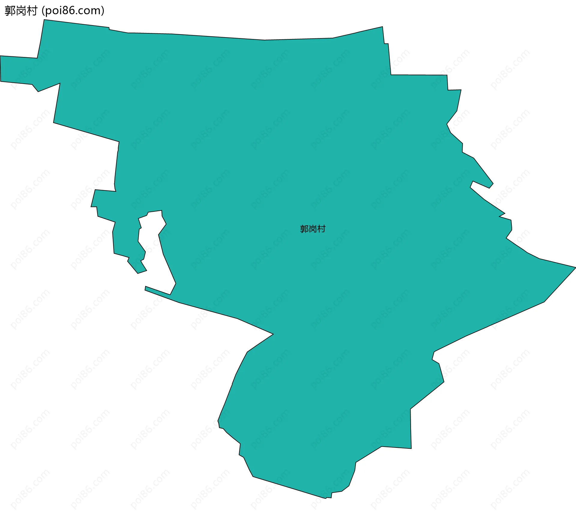 郭岗村边界地图