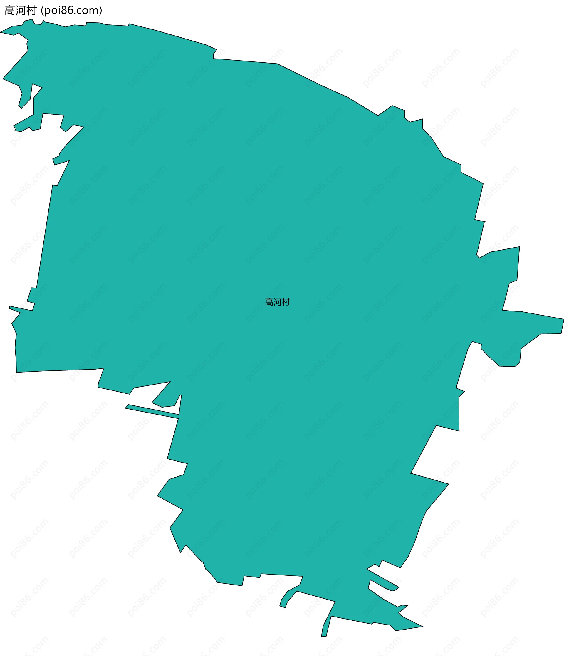 高河村边界地图