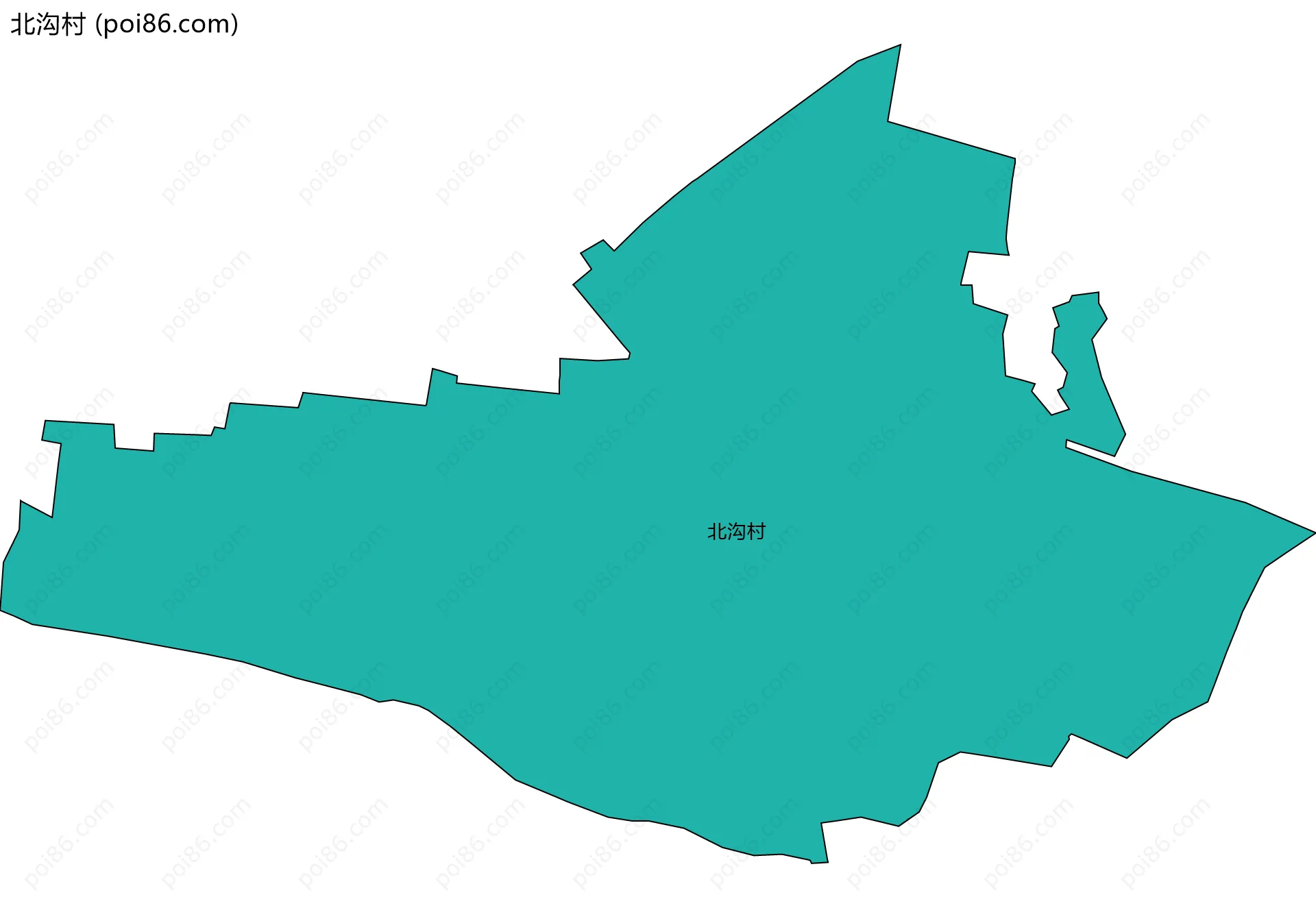 北沟村边界地图