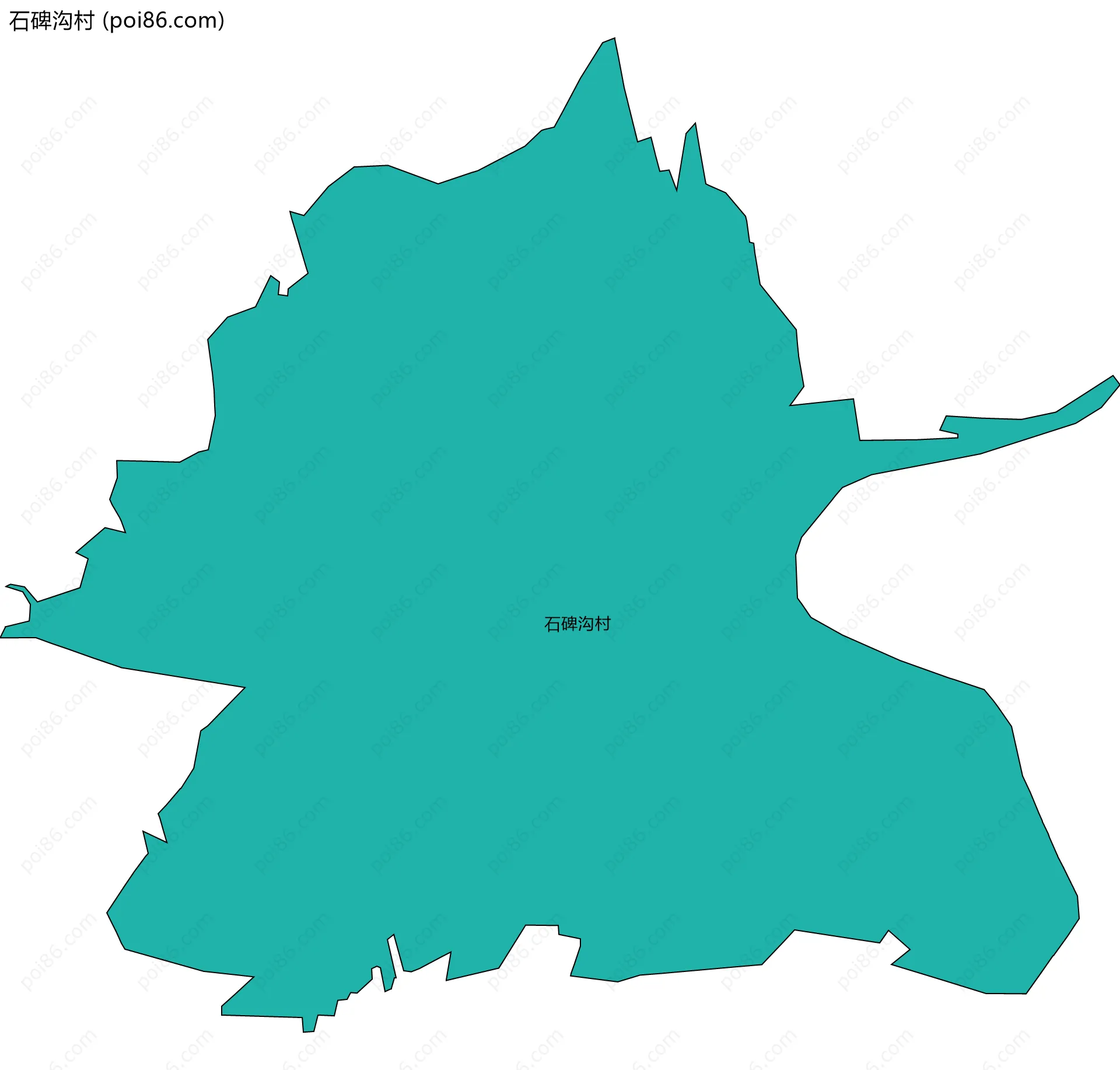 石碑沟村边界地图