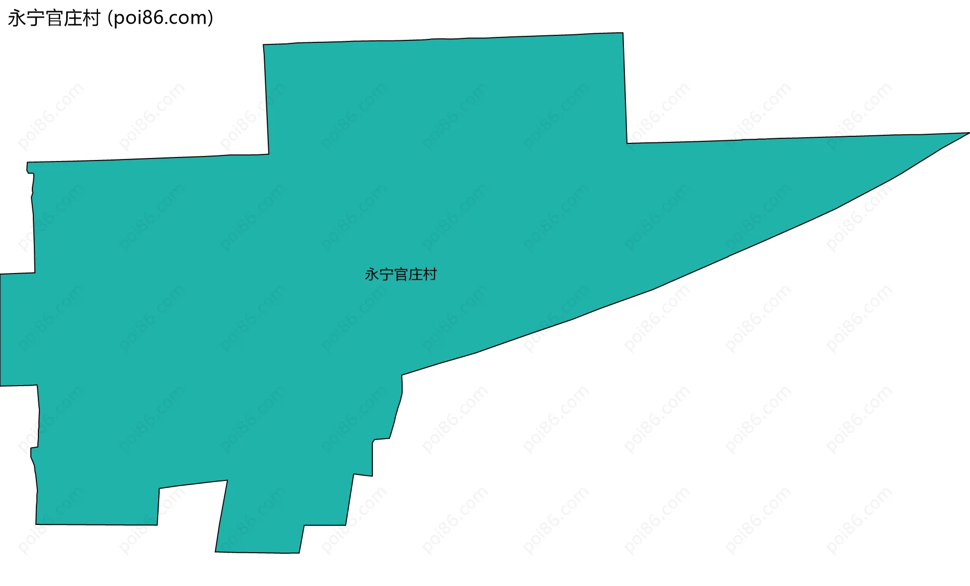永宁官庄村边界地图