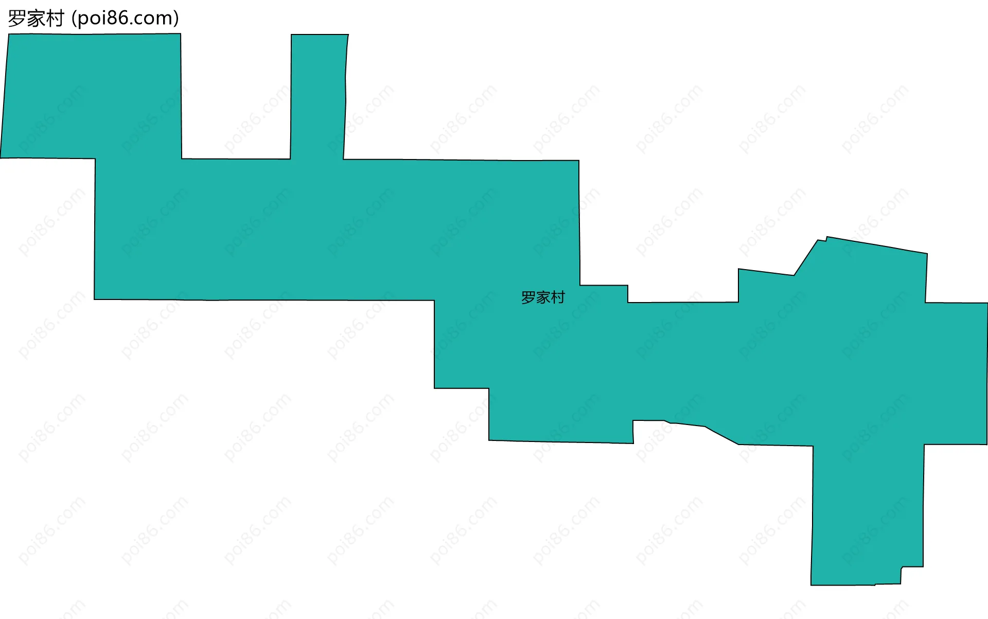 罗家村边界地图