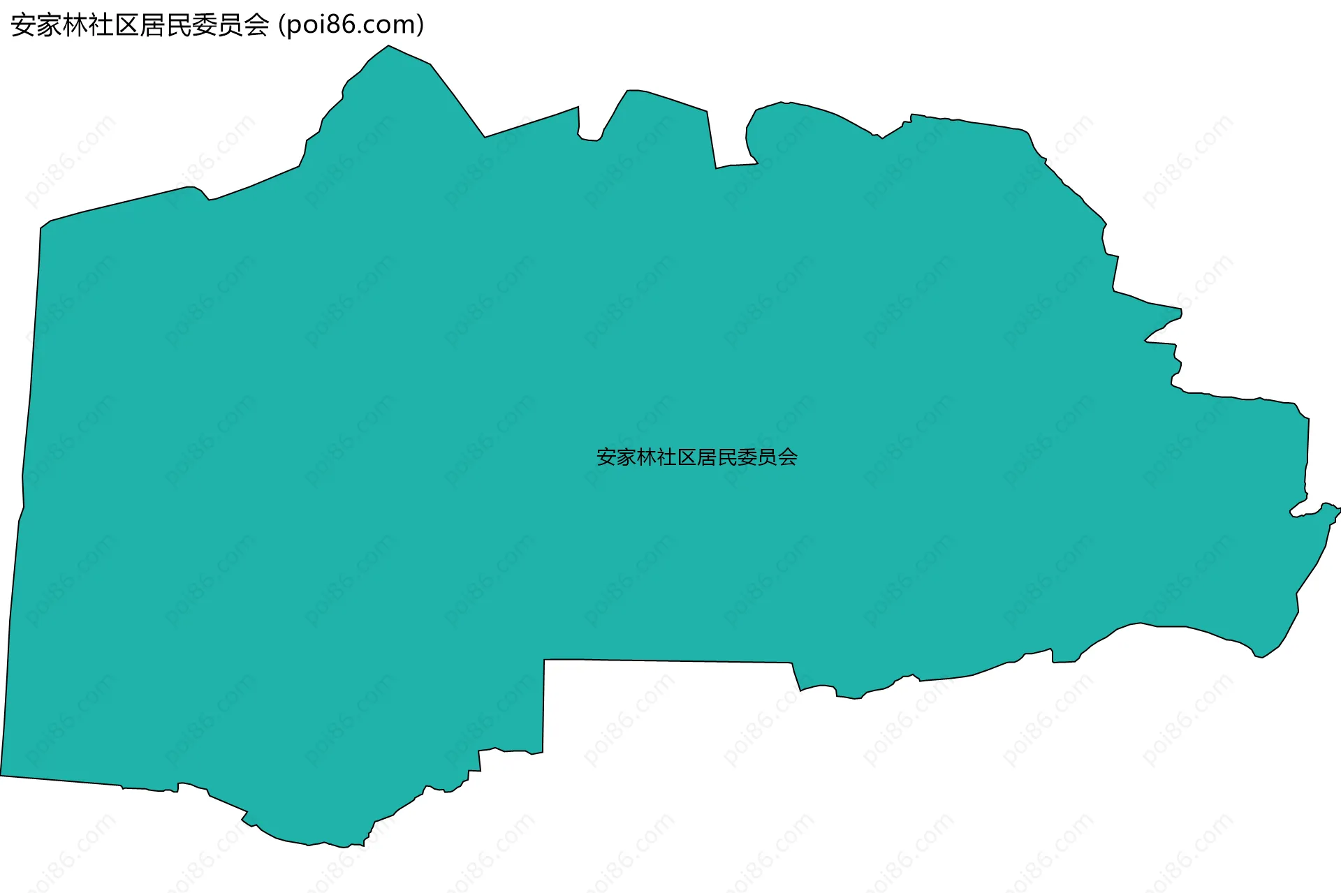 安家林社区居民委员会边界地图