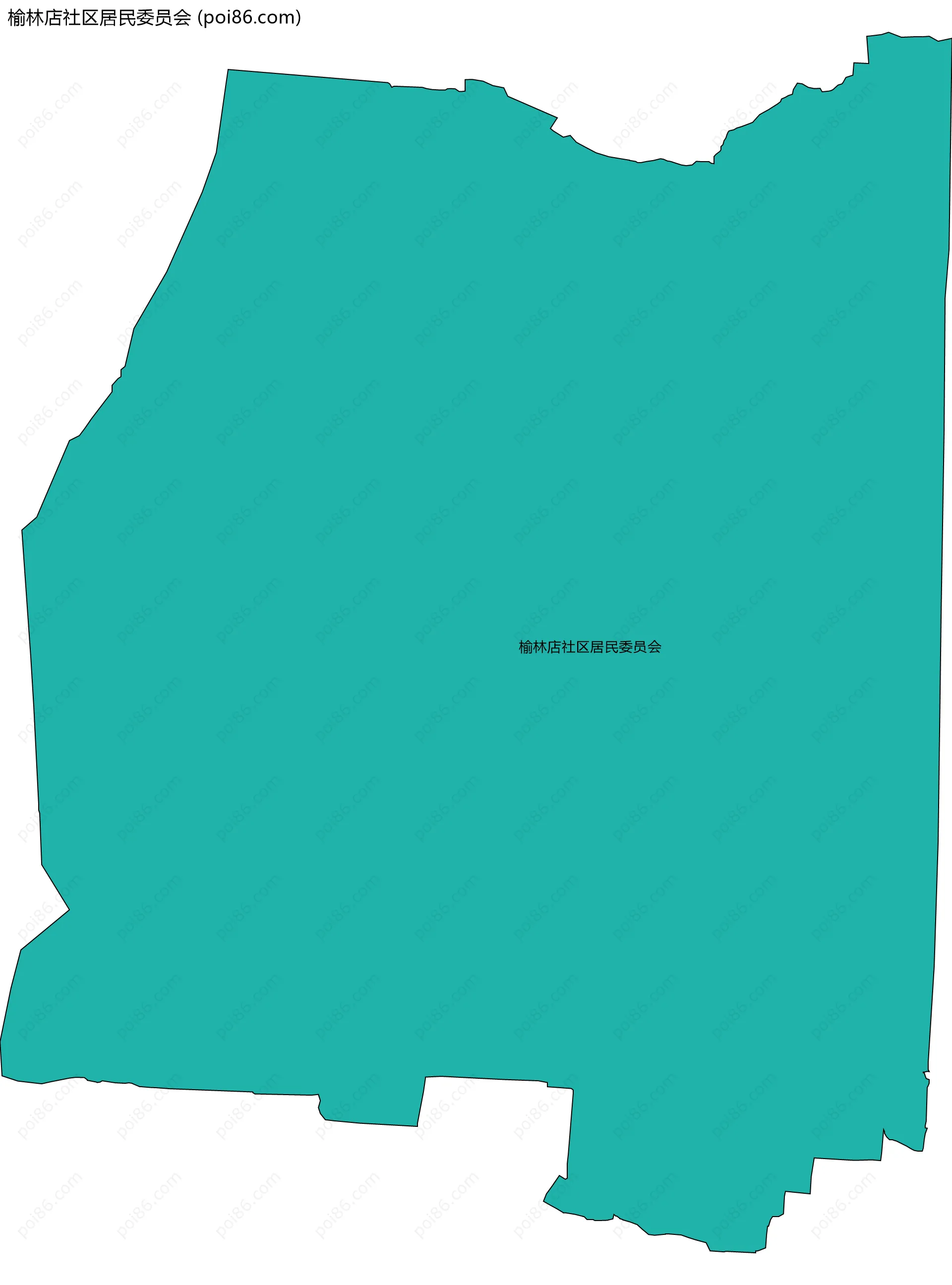 榆林店社区居民委员会边界地图