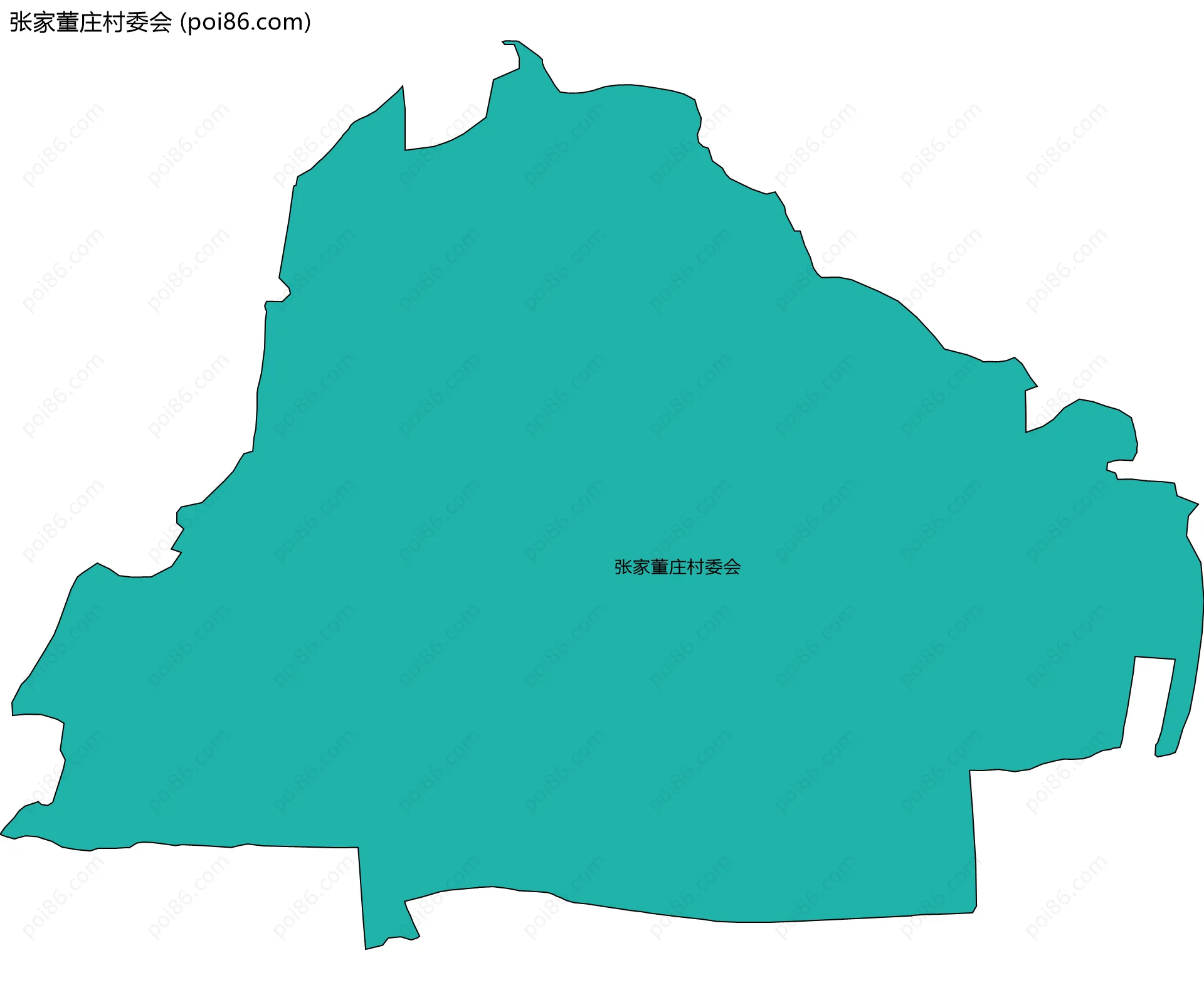 张家董庄村委会边界地图