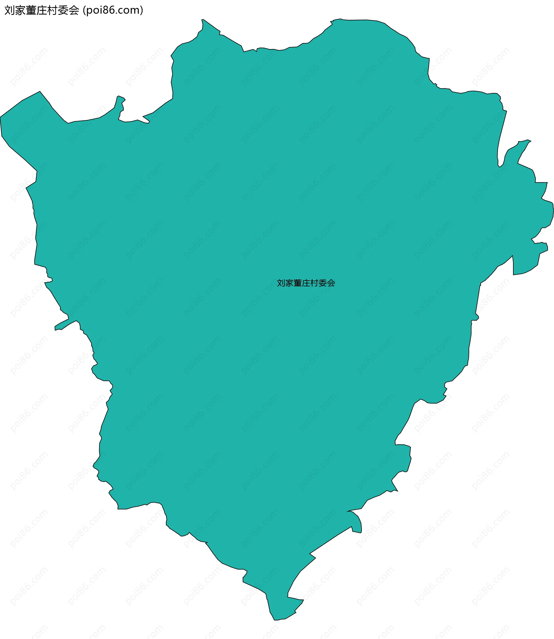 刘家董庄村委会边界地图