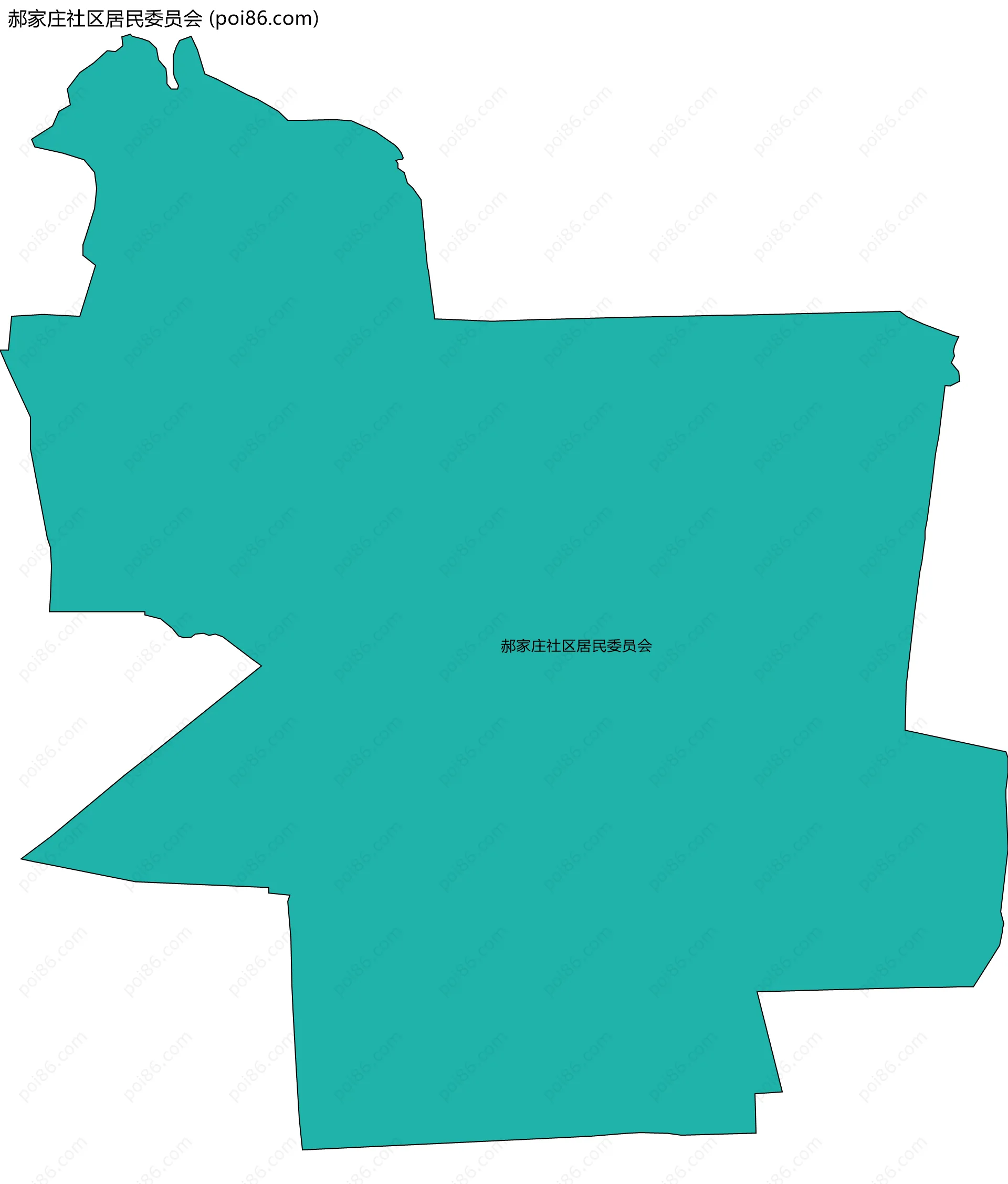 郝家庄社区居民委员会边界地图